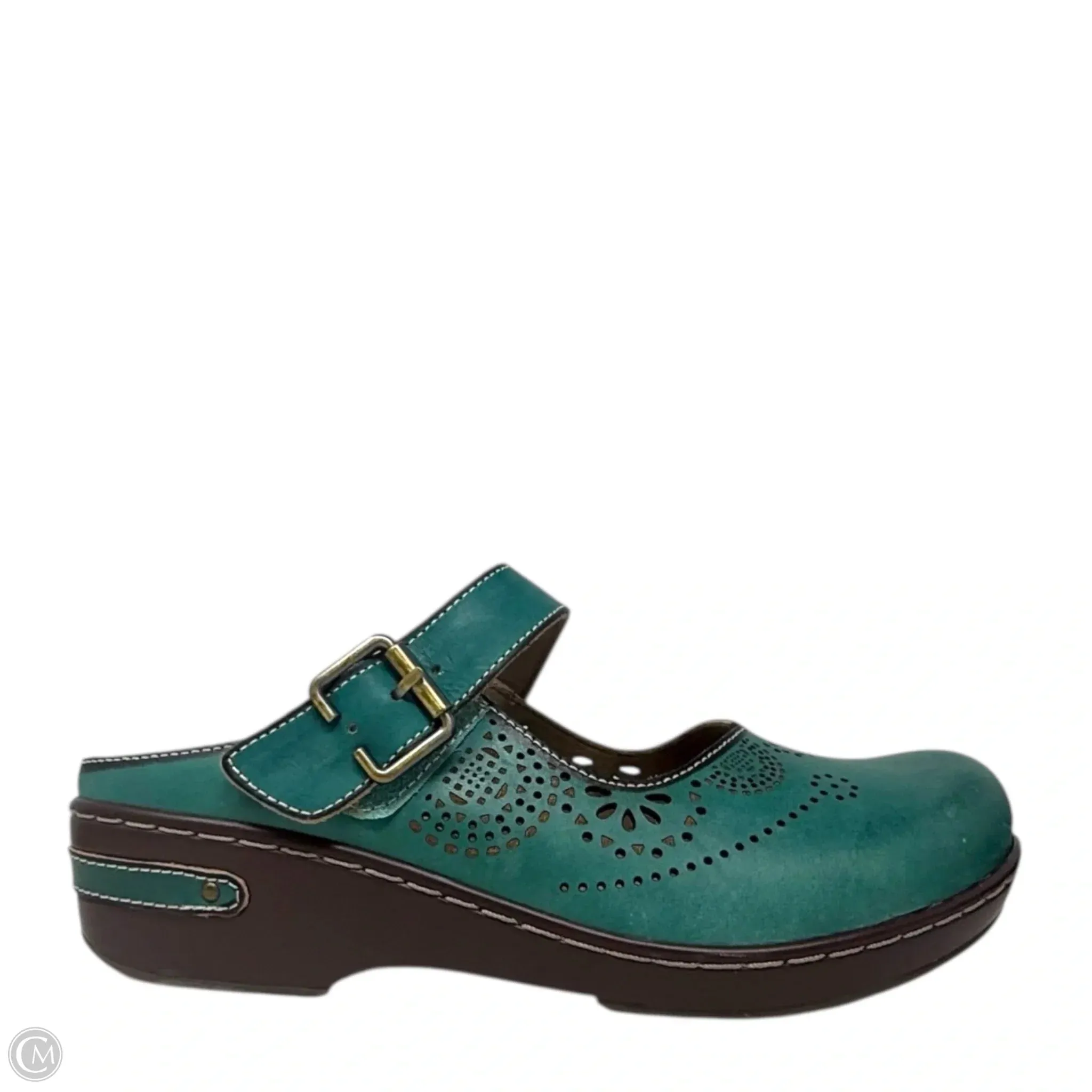Aneria Clogs By Spring Step In Teal, Size: 11