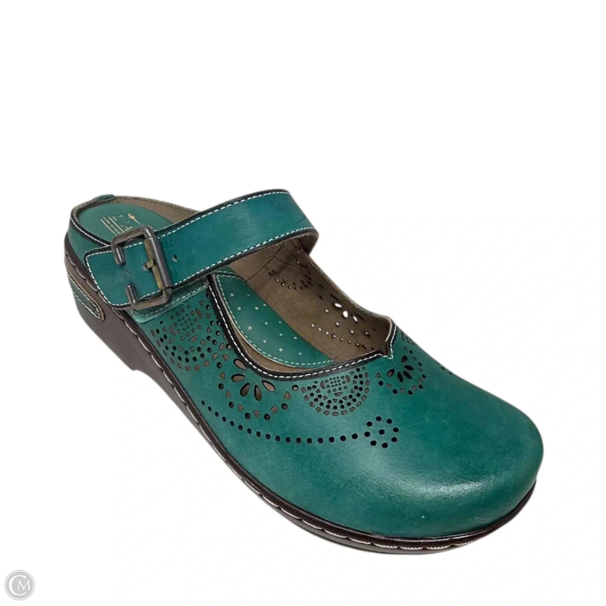 Aneria Clogs By Spring Step In Teal, Size: 11