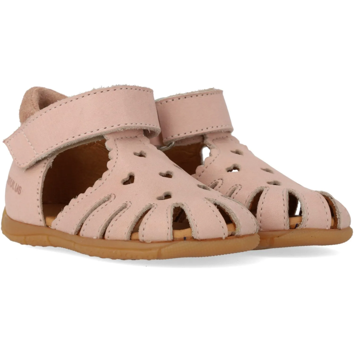 Angulus Rosebud/Rosebud Barnets Første Sandal Med Udstanset Hjertemønster