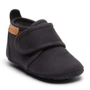 Bisgaard Indoor Shoes Cotton Velcro Navy