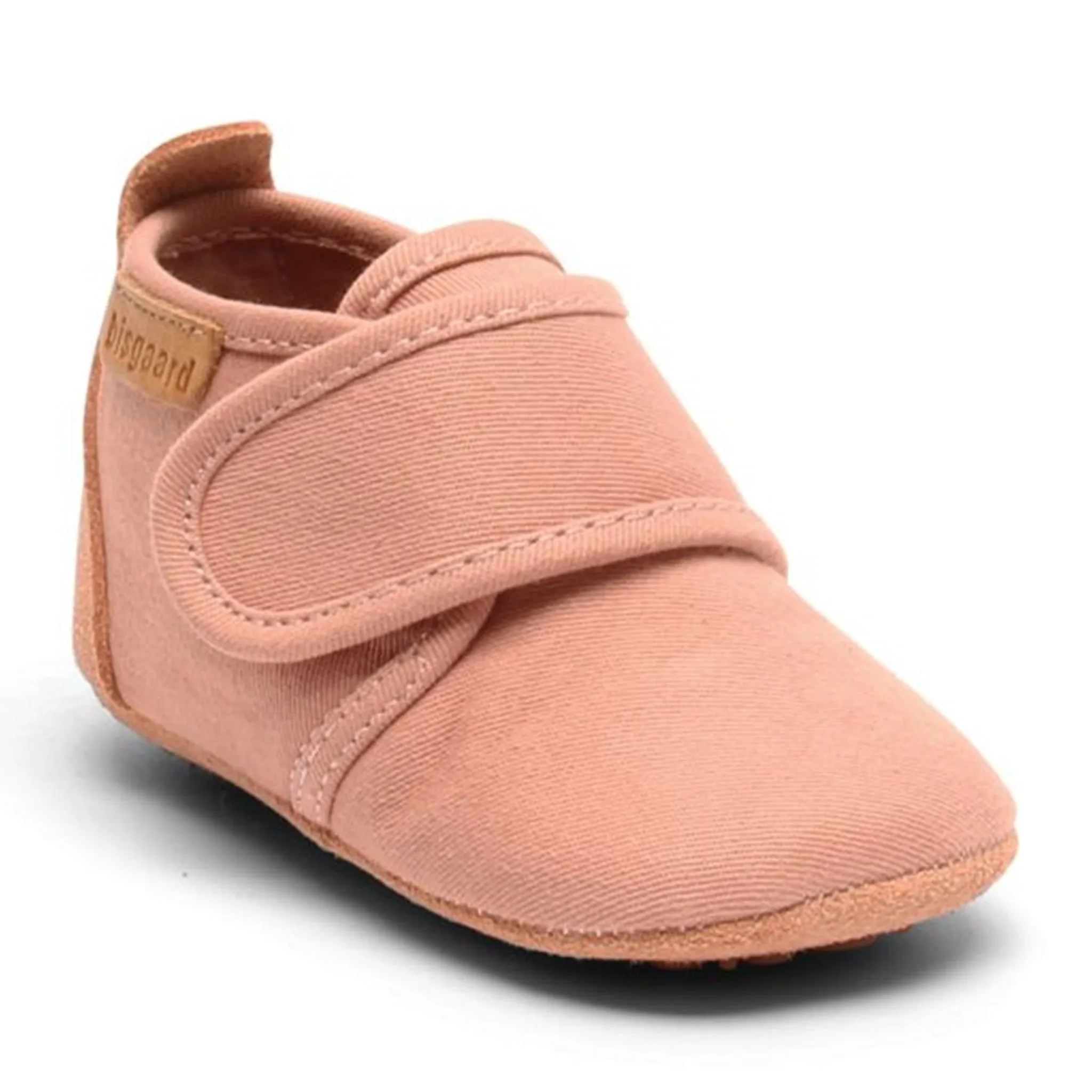 Bisgaard Indoor Shoes Cotton Velcro Nude