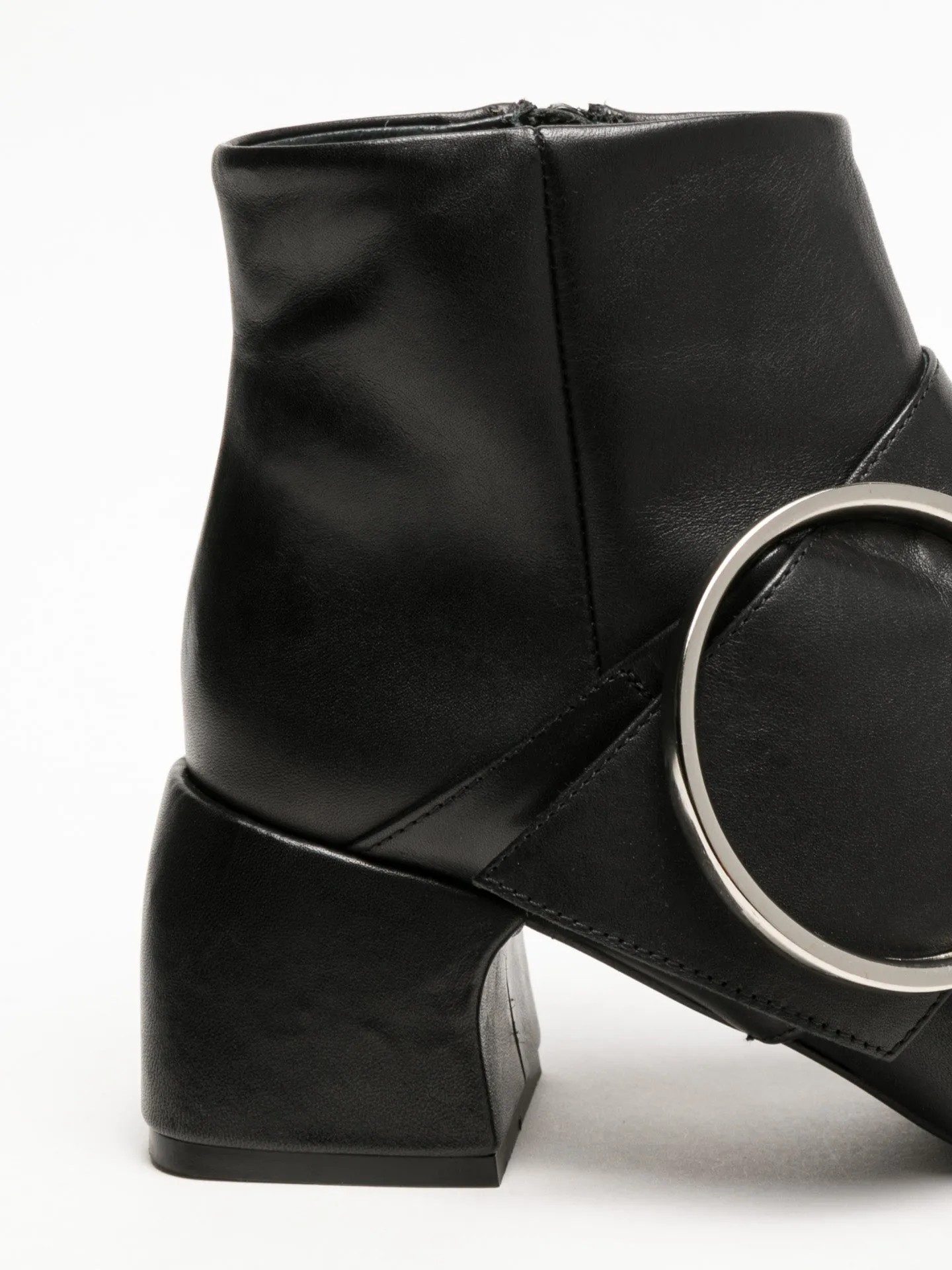 Black Buckle Ankle Boots