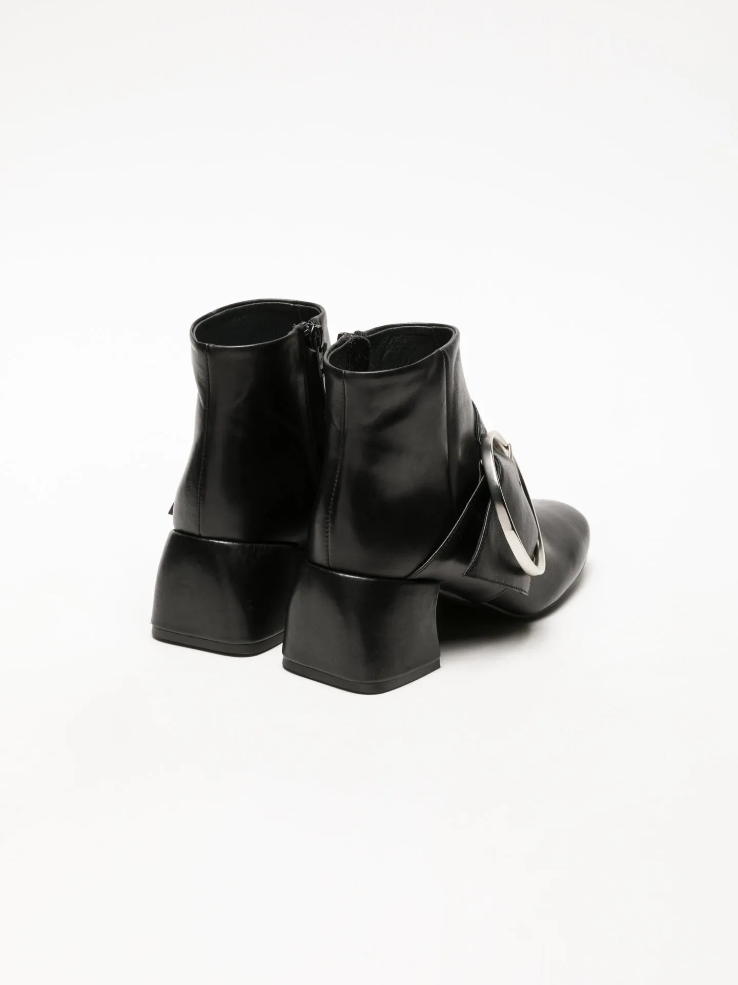 Black Buckle Ankle Boots