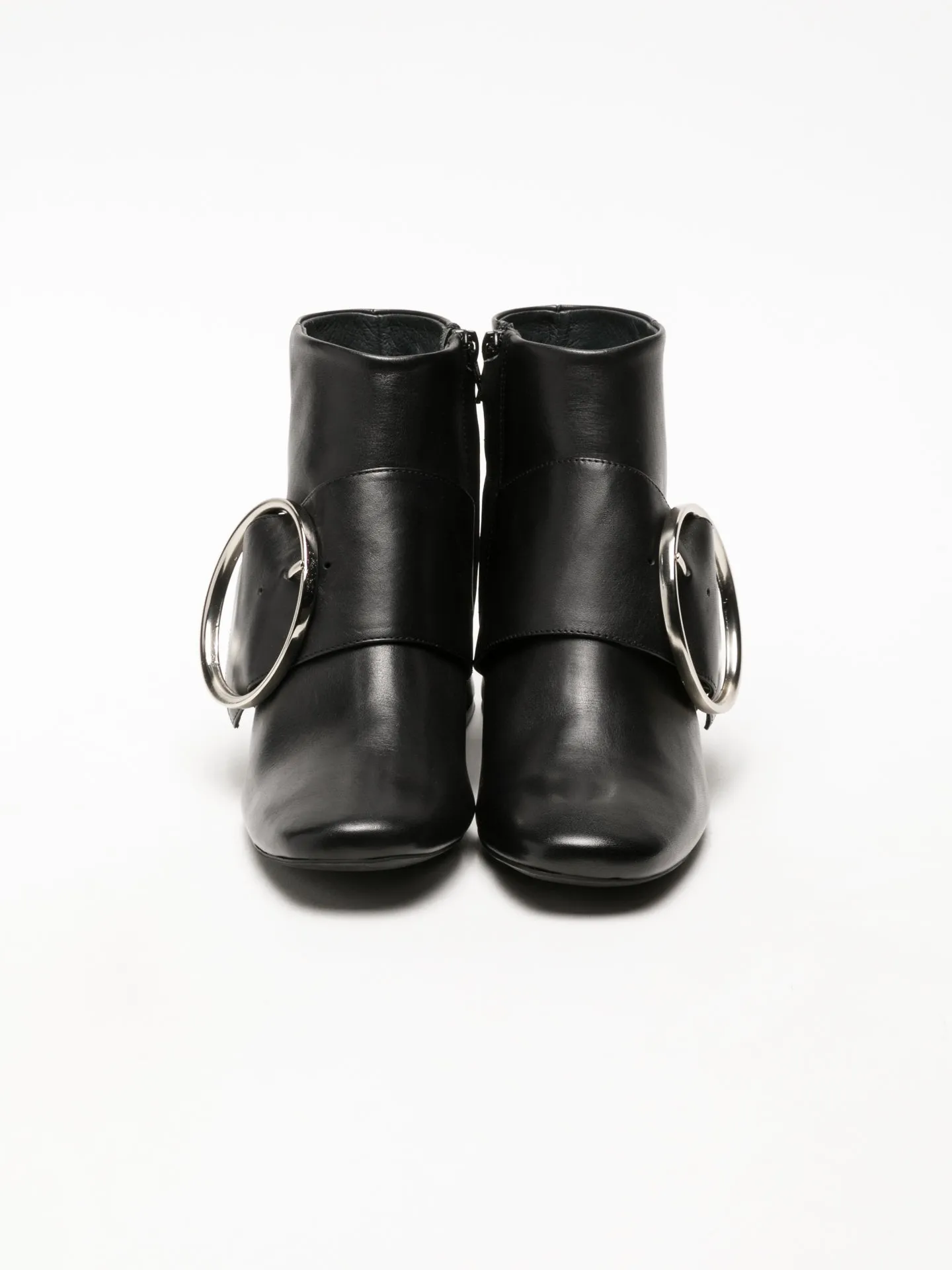 Black Buckle Ankle Boots