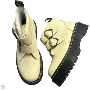 Boots Ankle Heels By Dr Martens In Cream, Size: 9