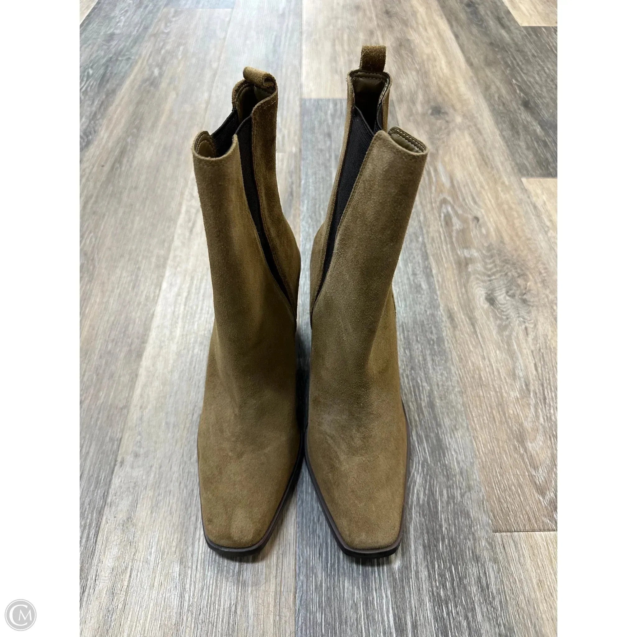 Boots Ankle Heels By Marc Fisher In Tan, Size: 8.5