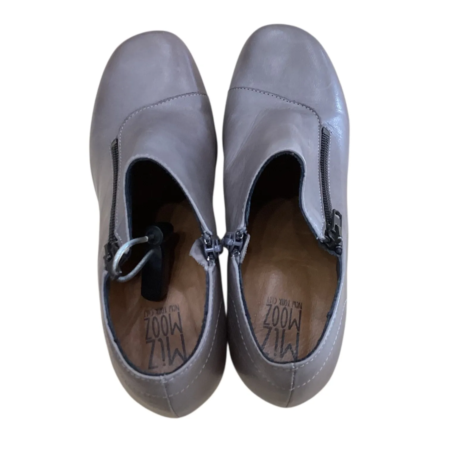 Boots Ankle Heels By Miz Mooz In Grey, Size:10