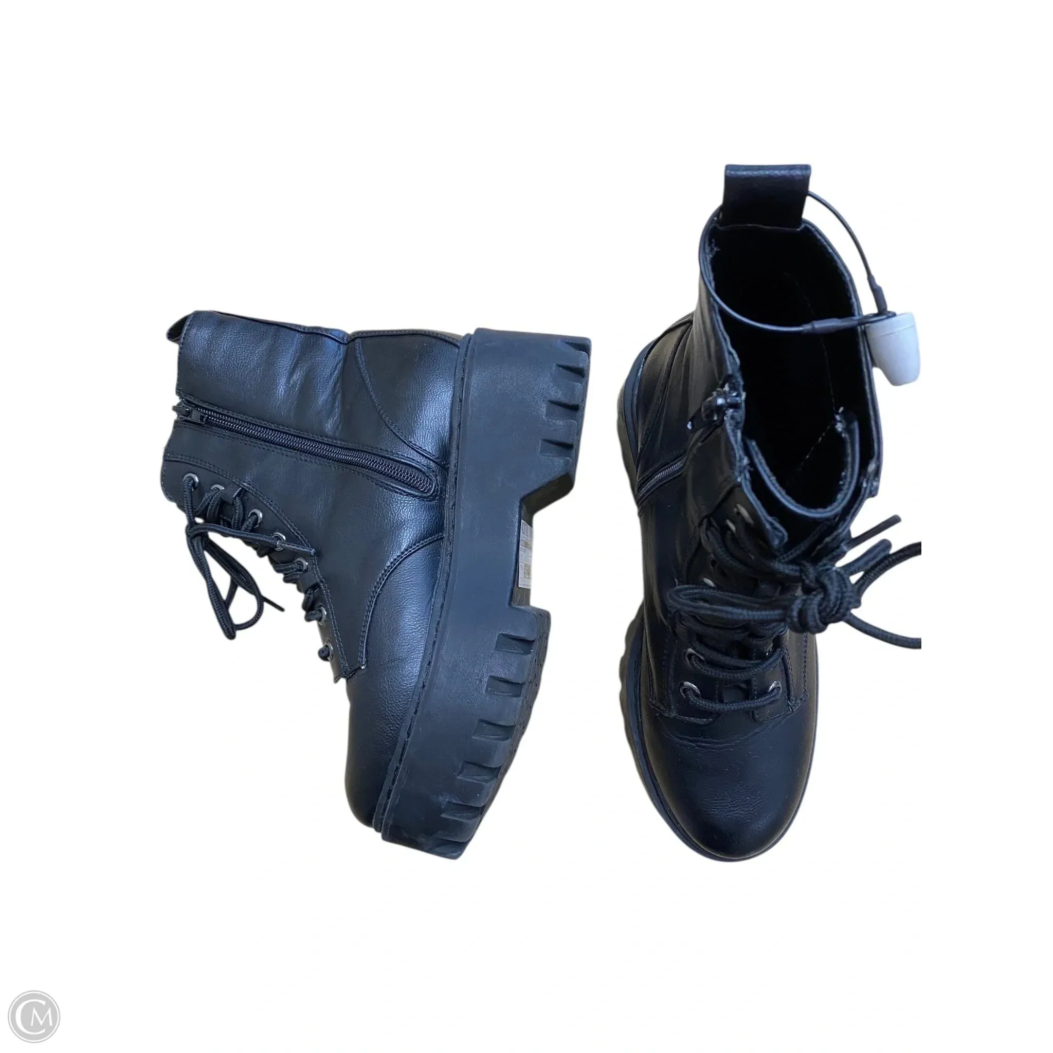 Boots Combat By Bamboo In Black, Size: 6.5