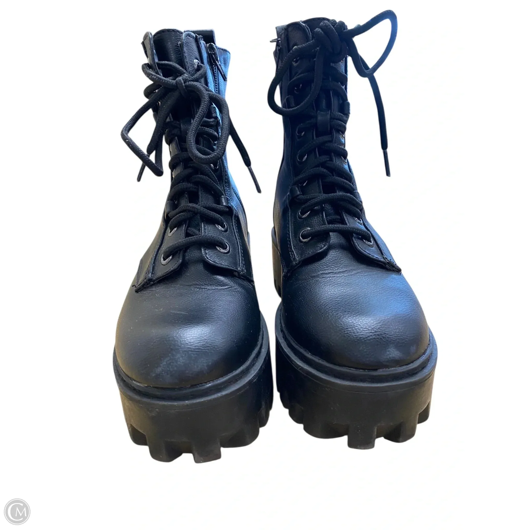 Boots Combat By Bamboo In Black, Size: 6.5