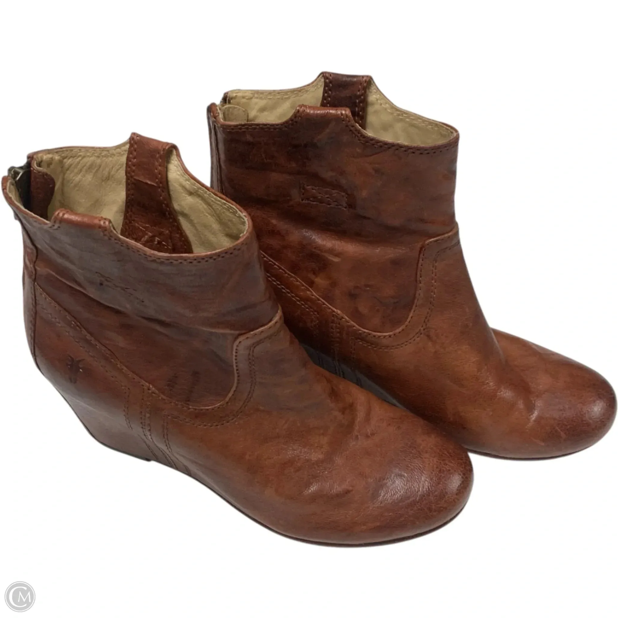 Boots Designer By Frye In Brown, Size: 7.5