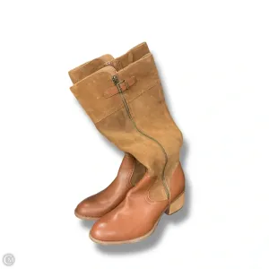 Boots Knee Heels By Boc In Brown, Size: 8.5