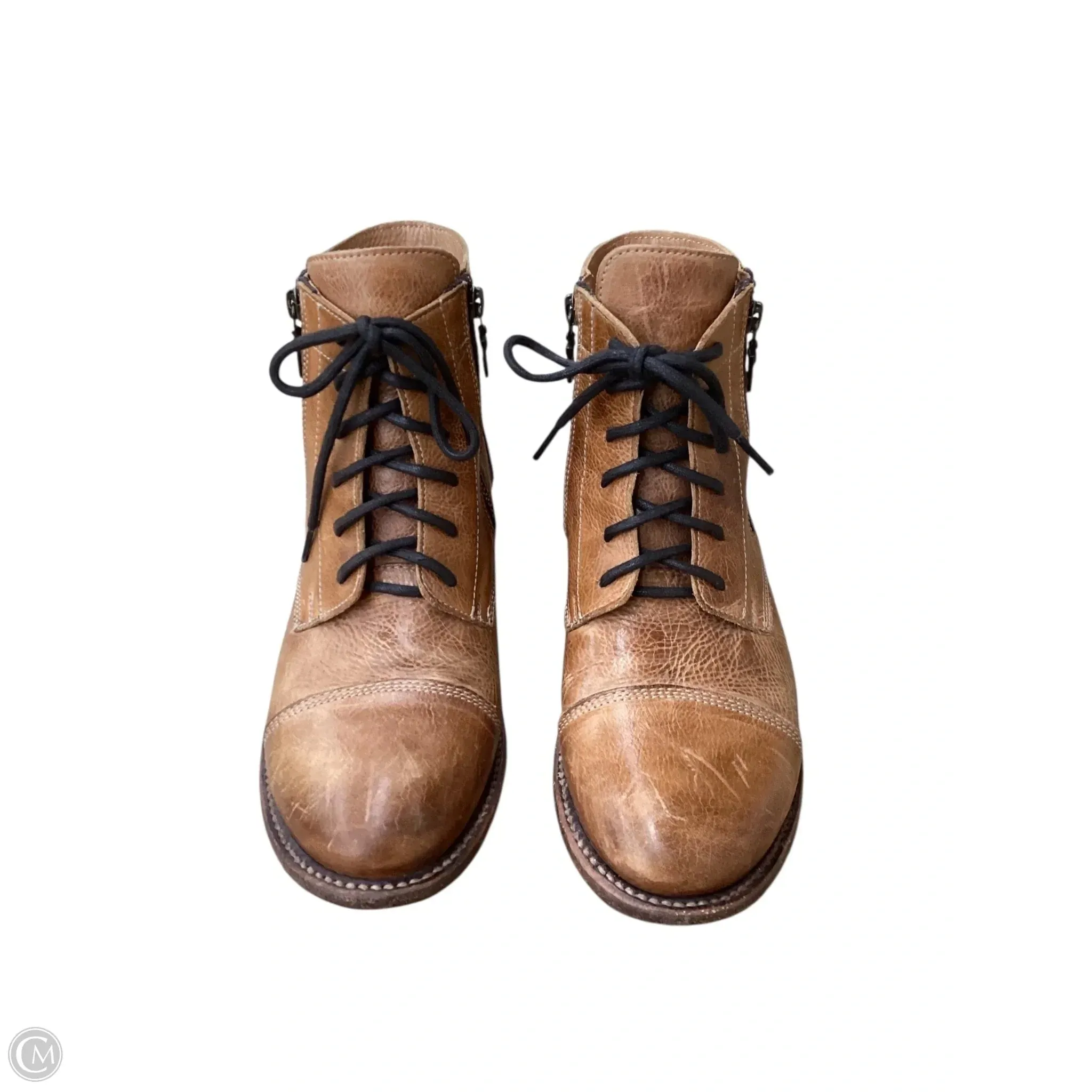 Boots Leather By Bed Stu In Tan, Size: 9