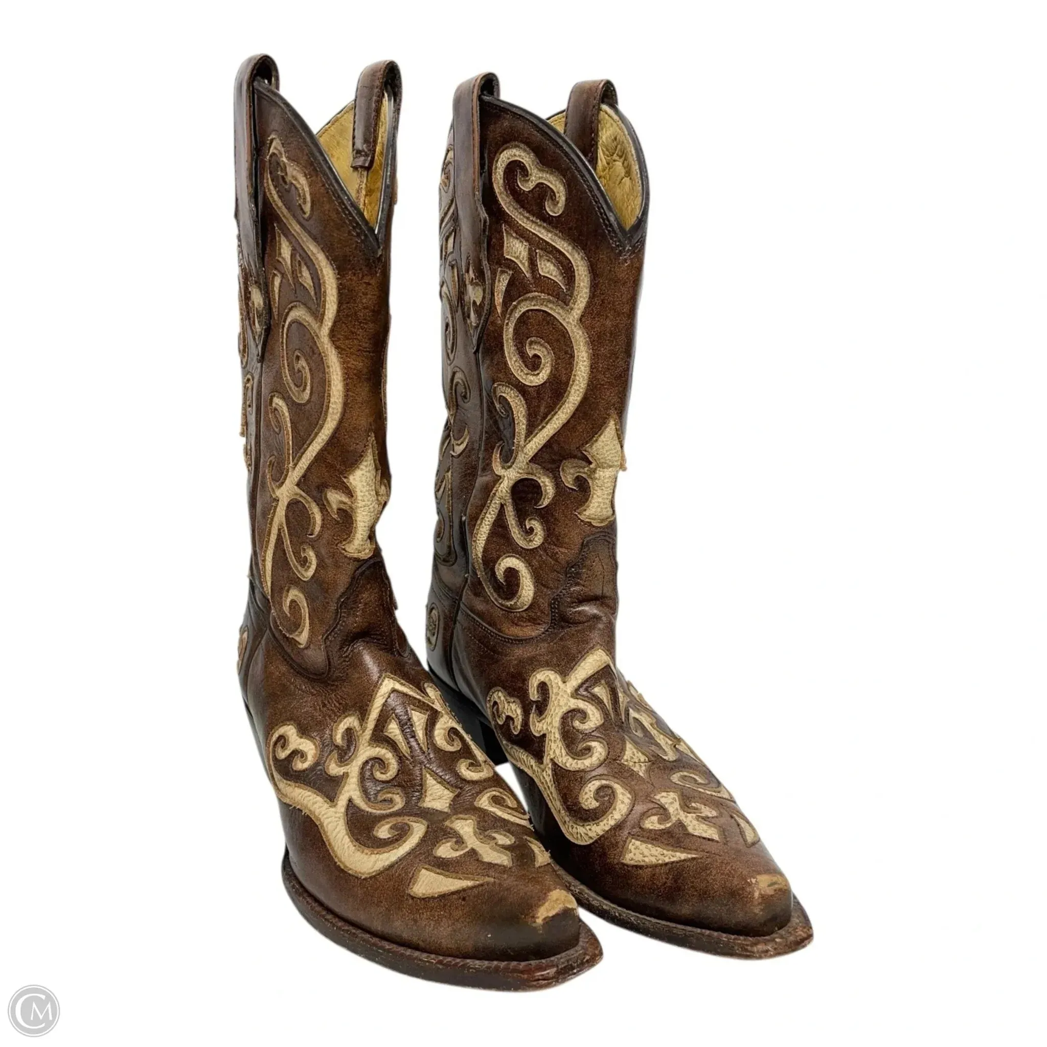 Boots Western By Tony Lama In Brown, Size: 8