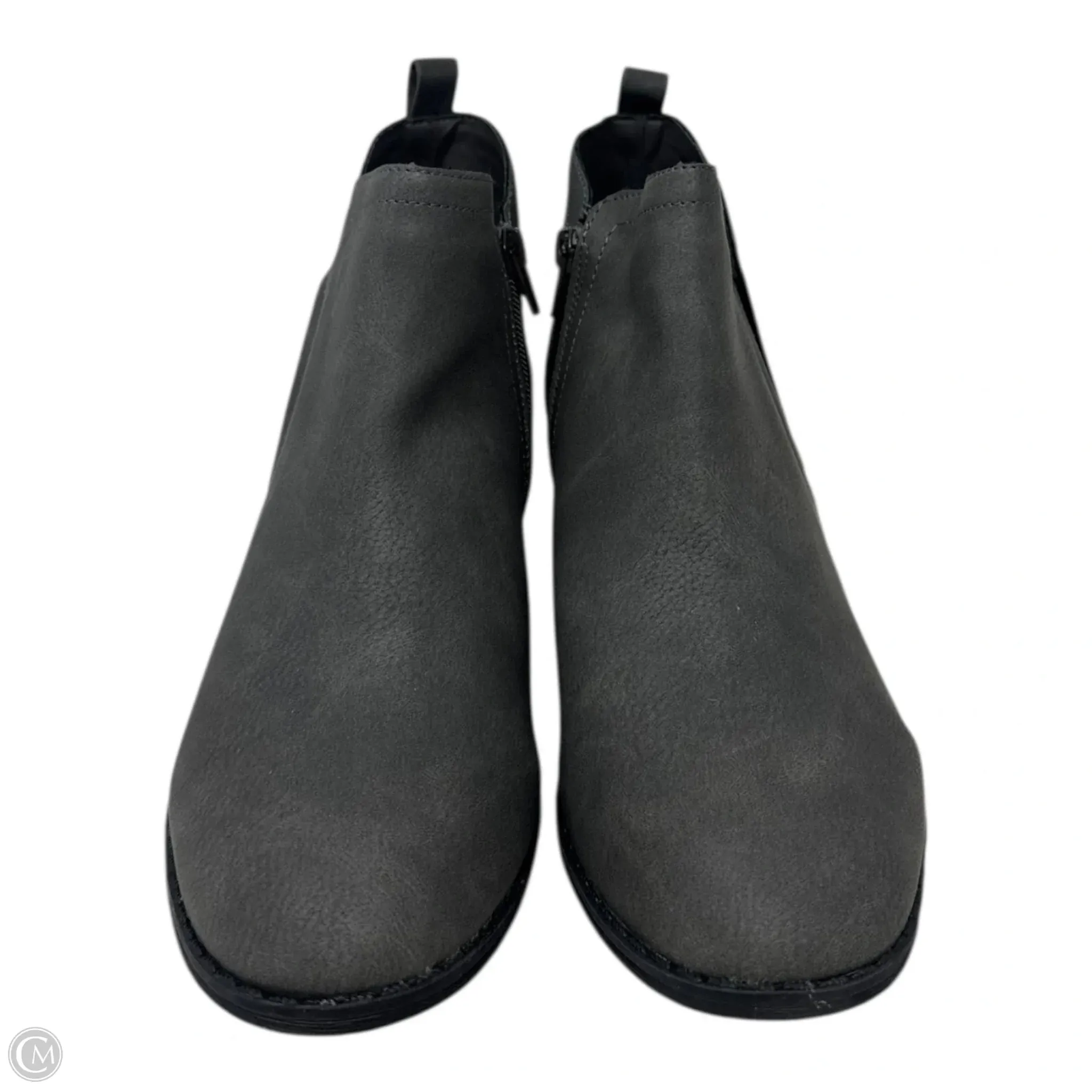 Cadee Boots Ankle Flats By Sun   Stone In Grey, Size: 10.5