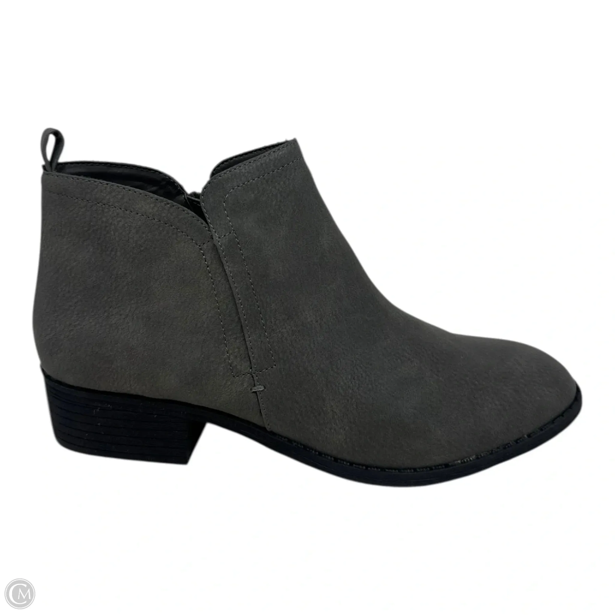 Cadee Boots Ankle Flats By Sun   Stone In Grey, Size: 10.5