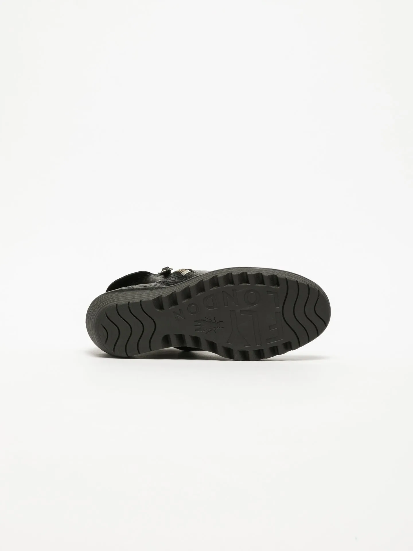Carbon Black Zip Up Ankle Boots