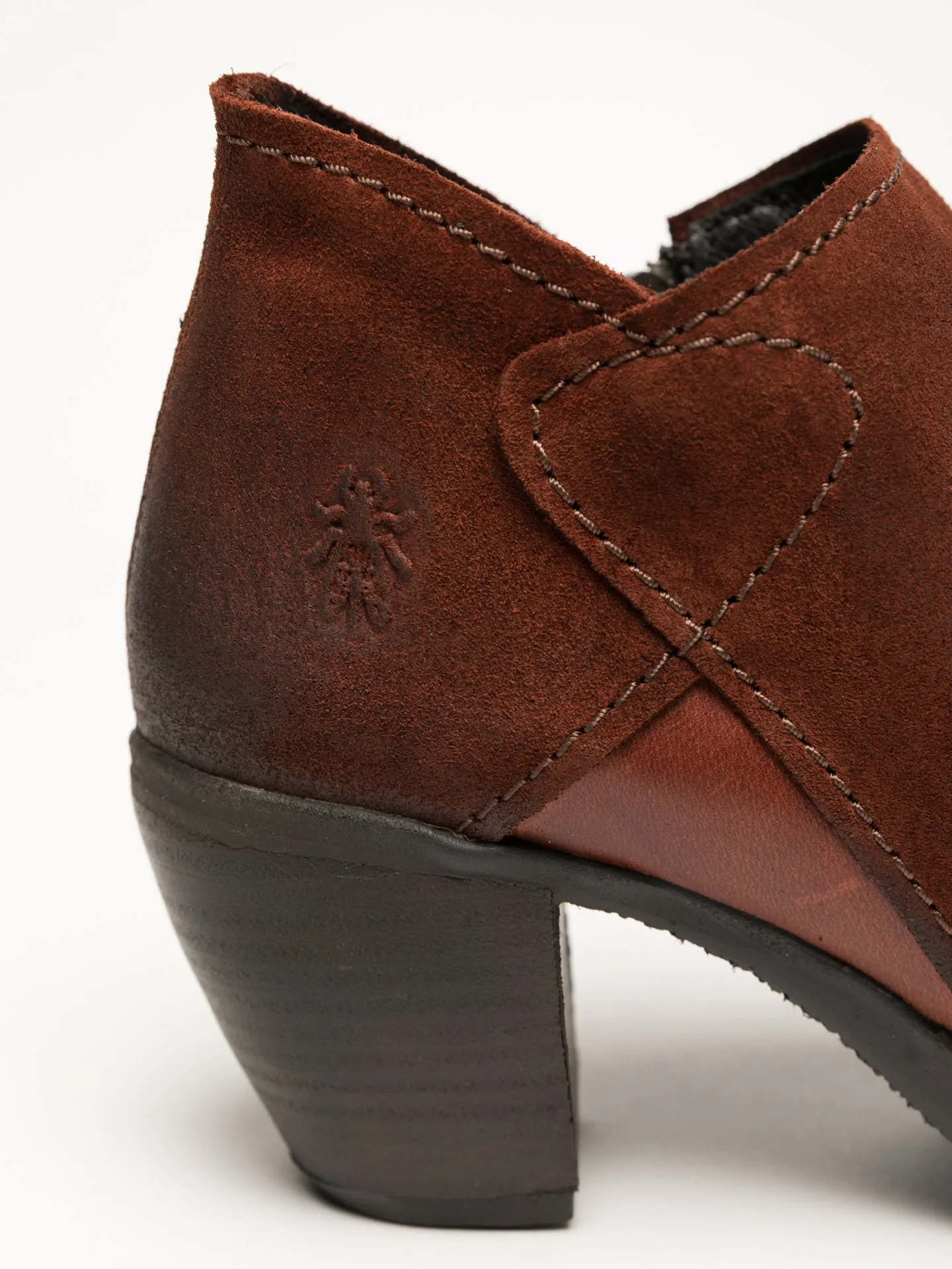 DarkRed Zip Up Ankle Boots