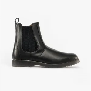 Grafters M186A Unisex Leather Gusset Chelsea Boots Black