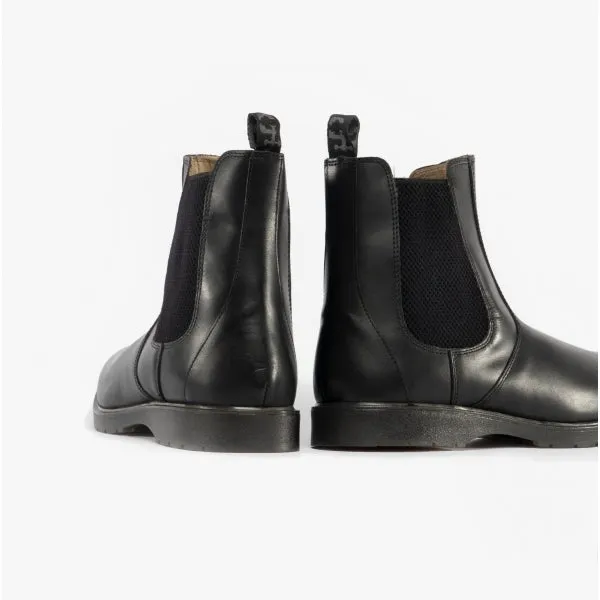 Grafters M186A Unisex Leather Gusset Chelsea Boots Black