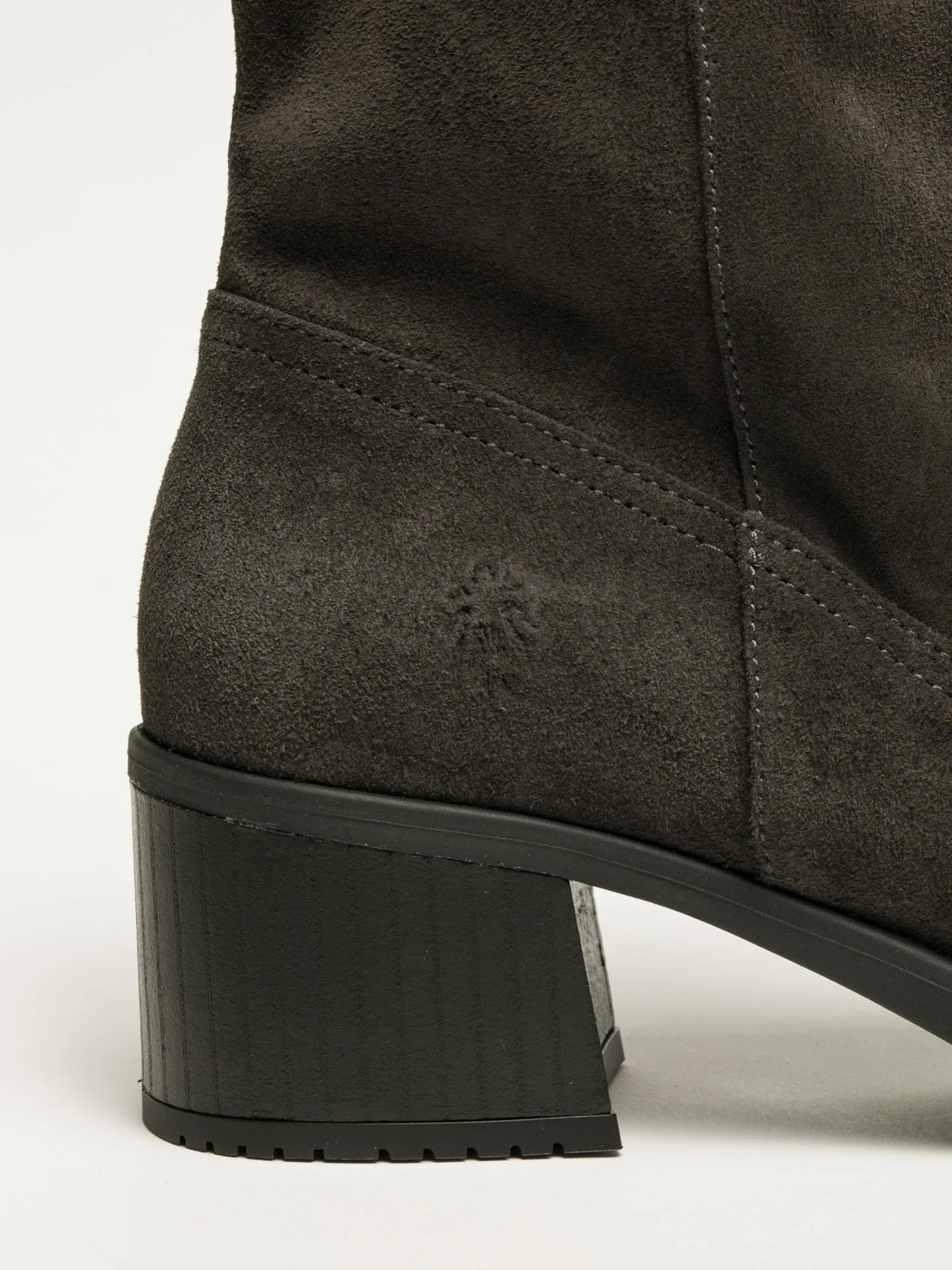 Gray Zip Up Ankle Boots