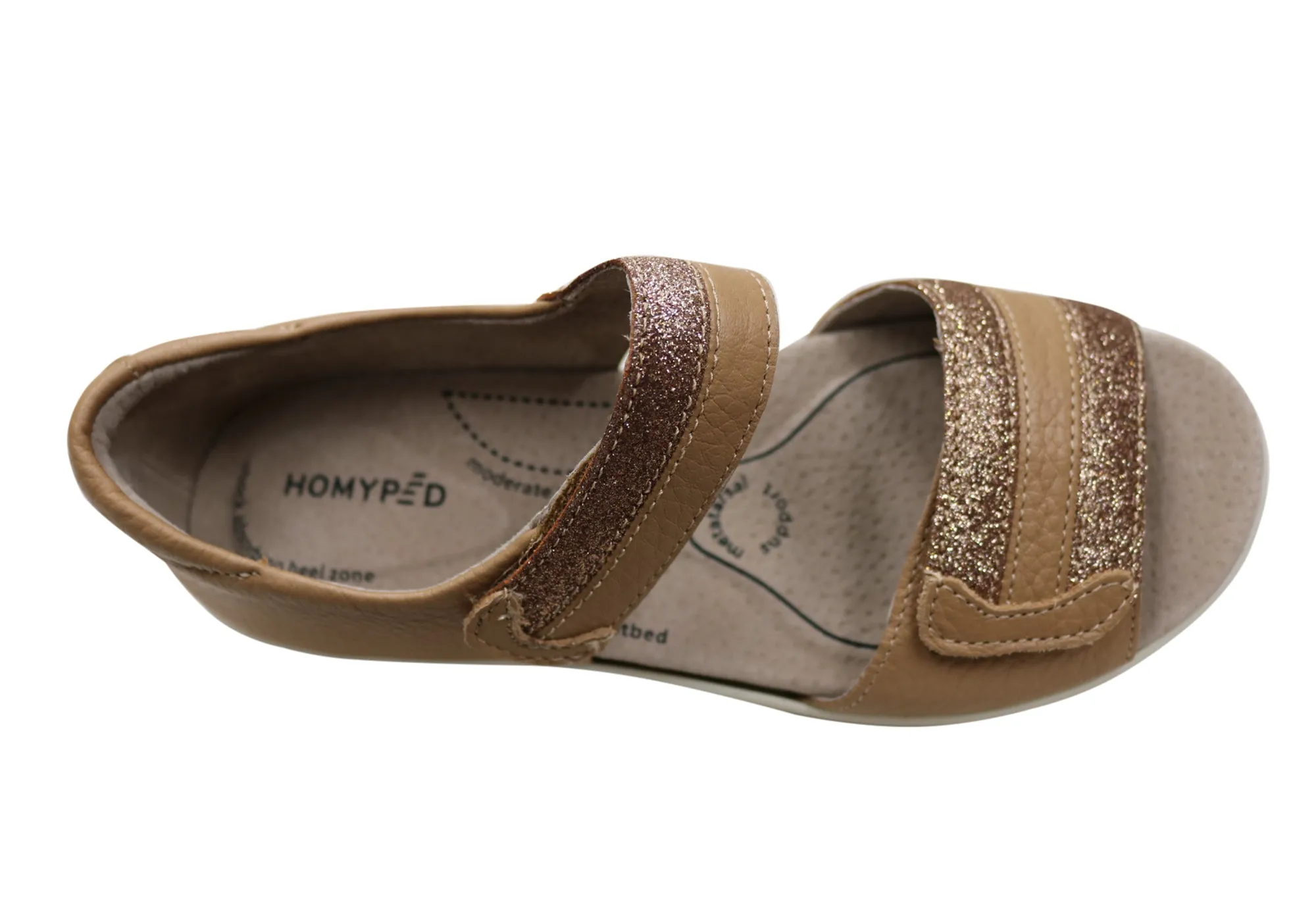 Homyped Dakota Womens Leather Wide Fit Sandals
