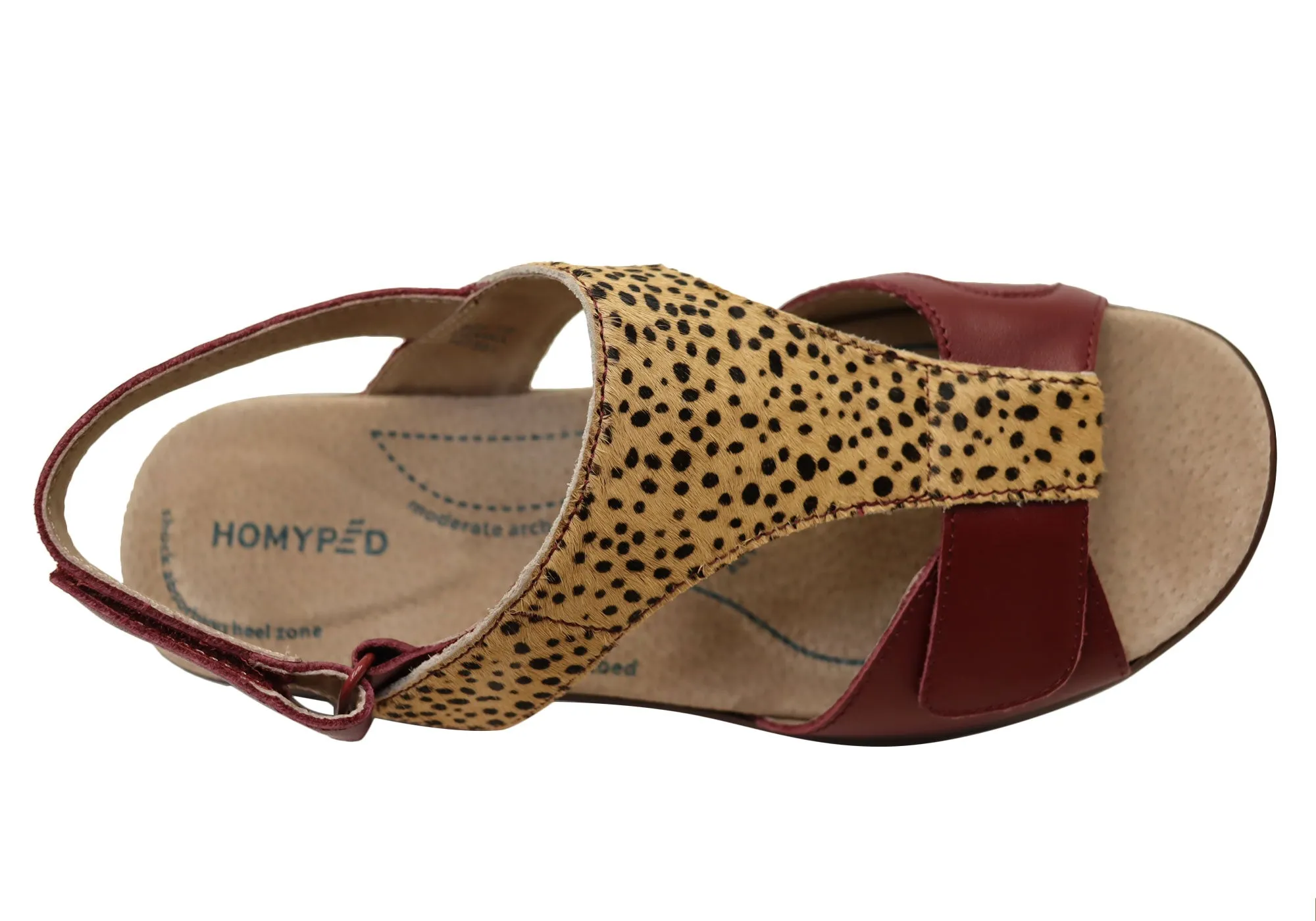 Homyped Devika Womens Supportive Leather Wide Fit Sandals