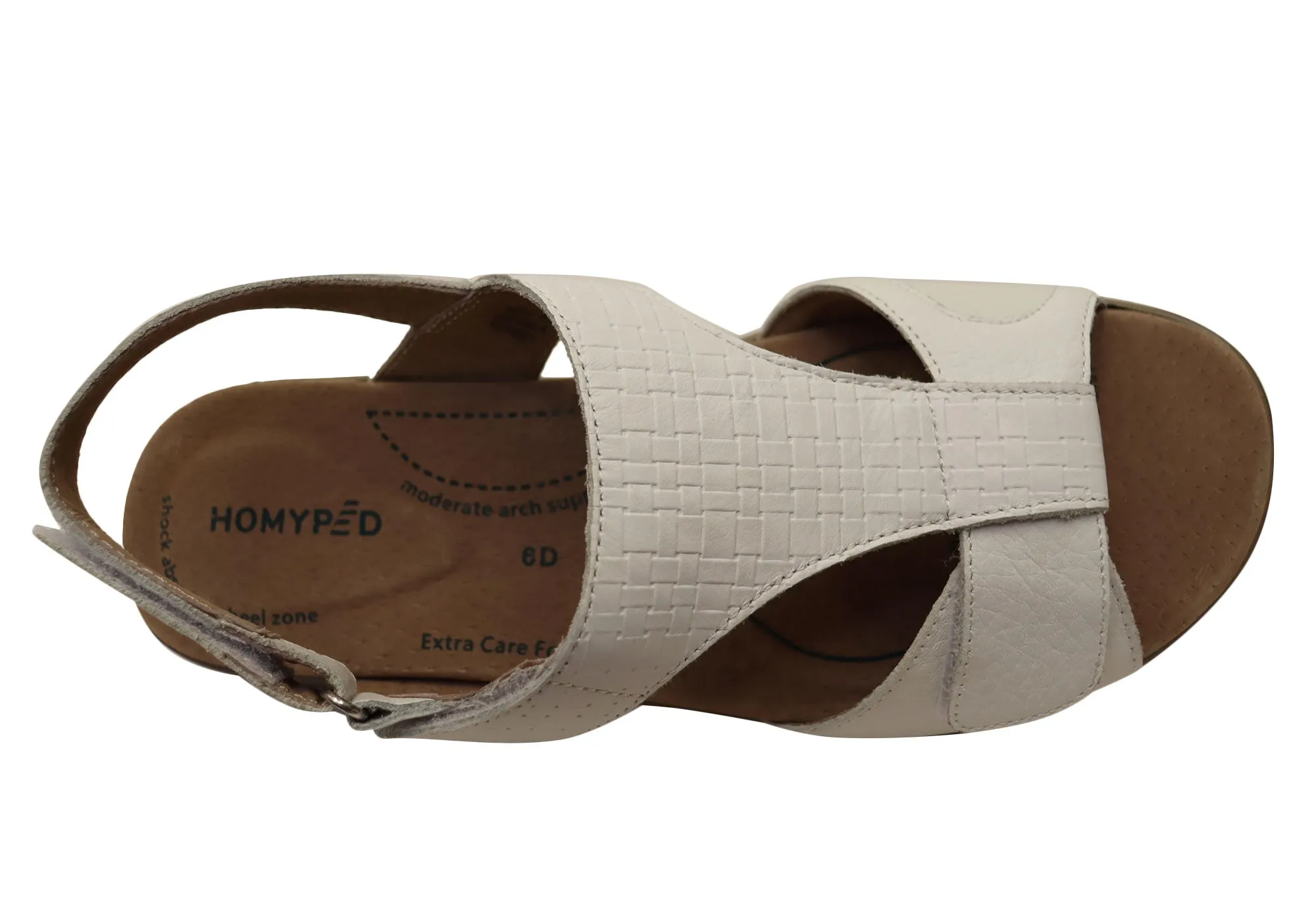 Homyped Devika Womens Supportive Leather Wide Fit Sandals