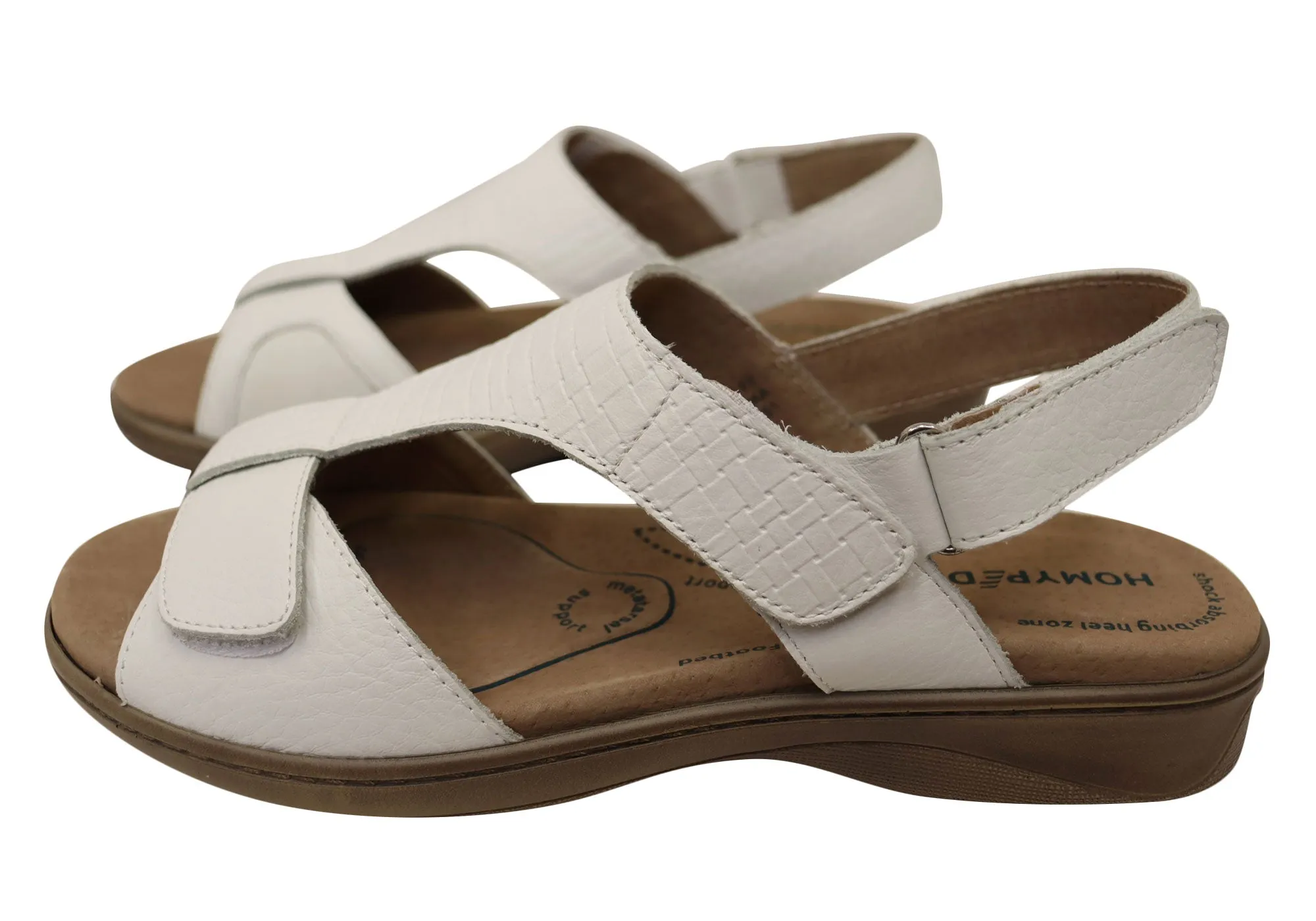 Homyped Devika Womens Supportive Leather Wide Fit Sandals
