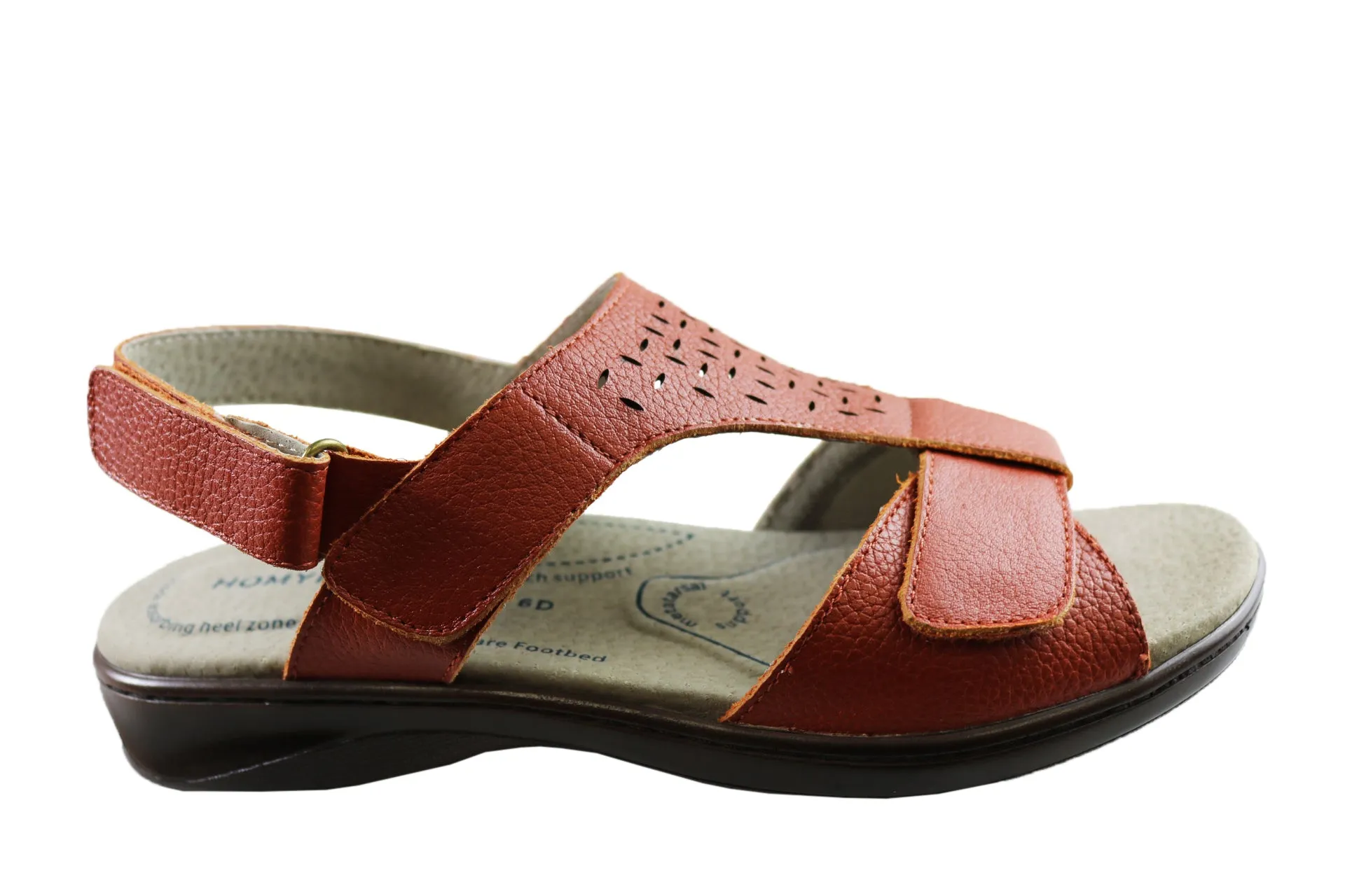 Homyped Devika Womens Supportive Leather Wide Fit Sandals
