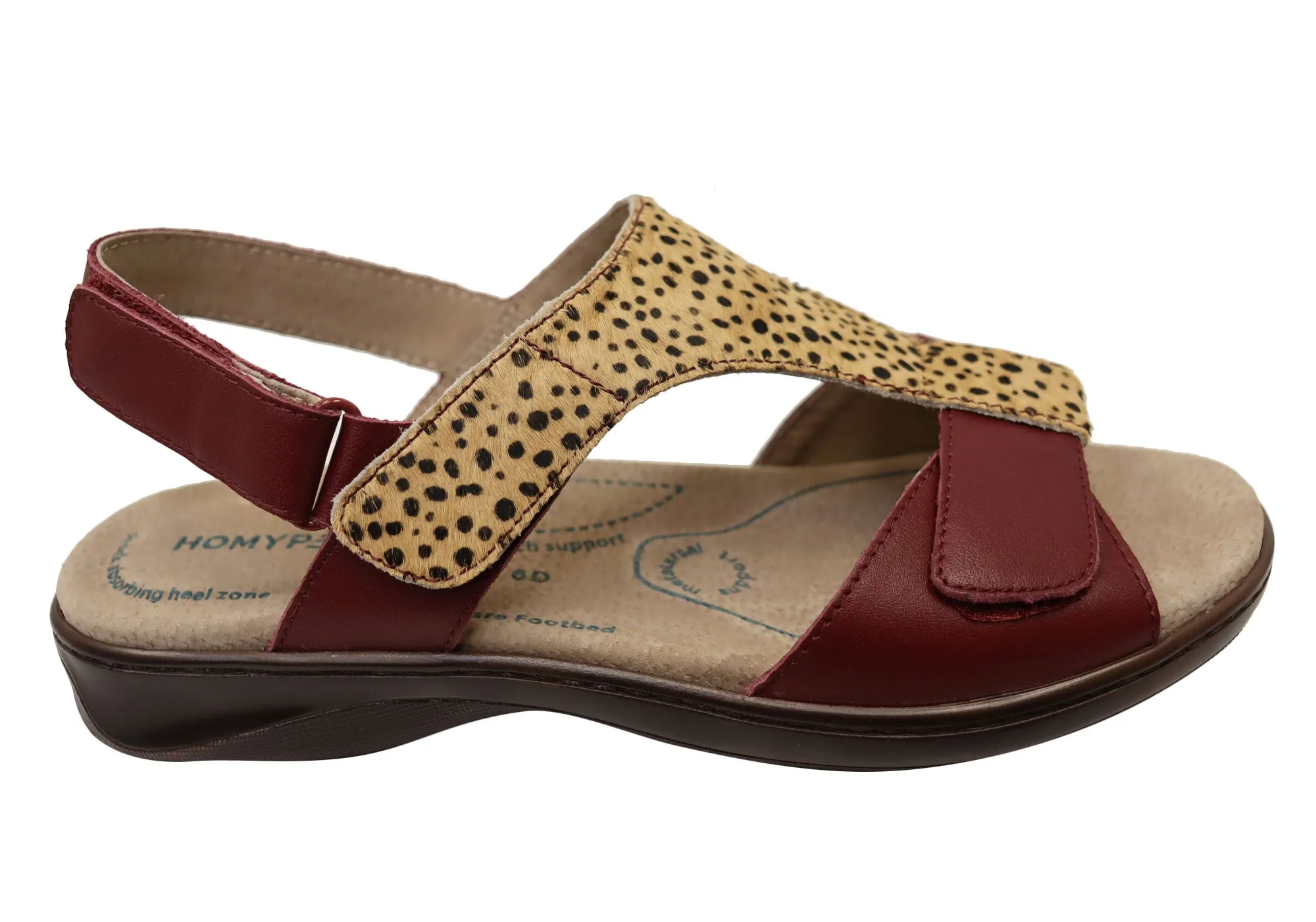 Homyped Devika Womens Supportive Leather Wide Fit Sandals