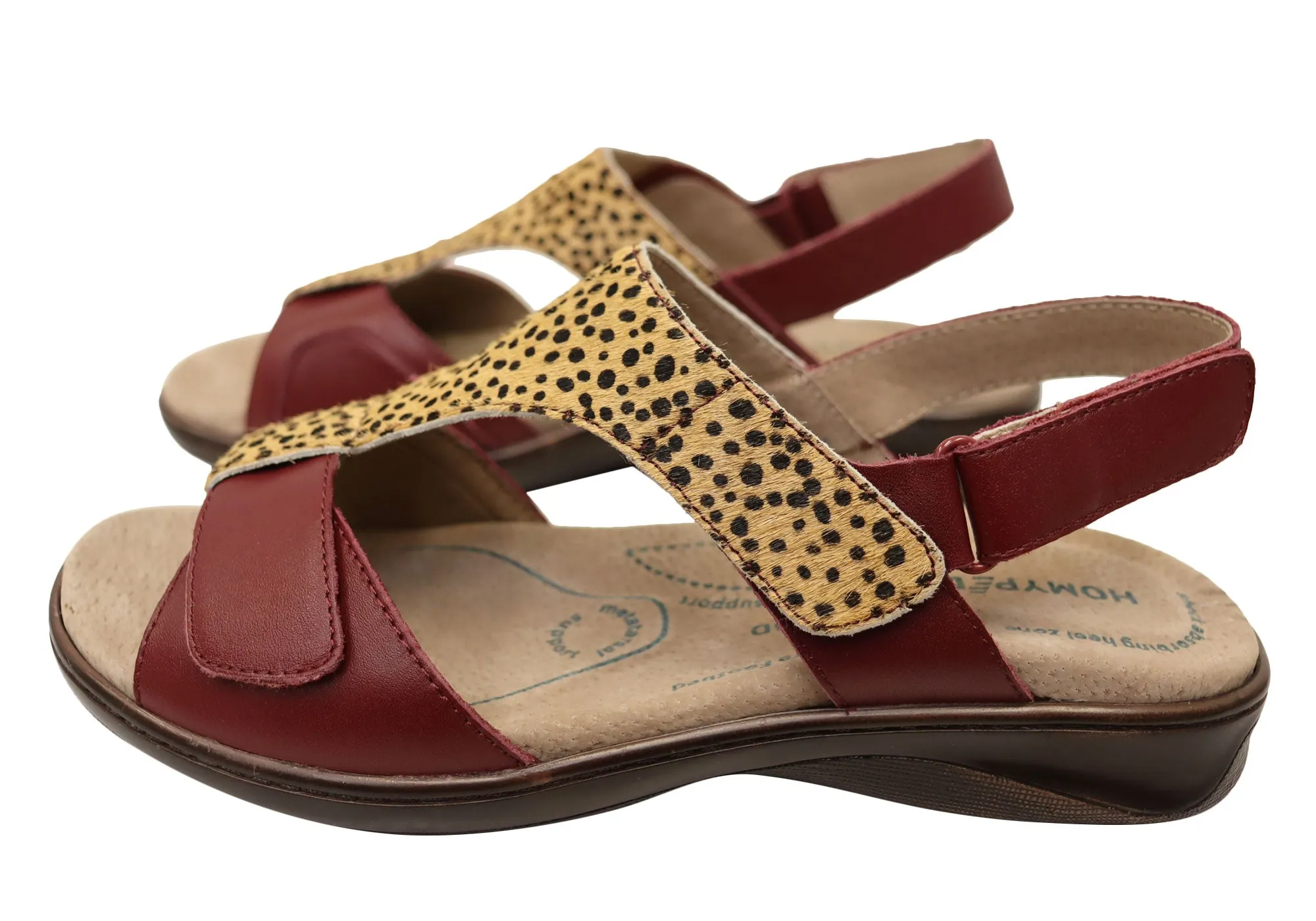 Homyped Devika Womens Supportive Leather Wide Fit Sandals