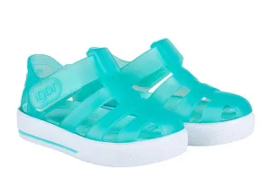 Igor S10171 Girl's and Boy's Star Sandals - Aqua