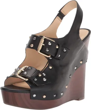 Jessica Simpson Tymina Women's Studded Leather Platform Wedge Sandals