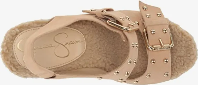 Jessica Simpson Tymina Women's Studded Leather Platform Wedge Sandals
