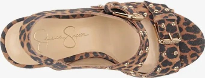 Jessica Simpson Tymina Women's Studded Leather Platform Wedge Sandals