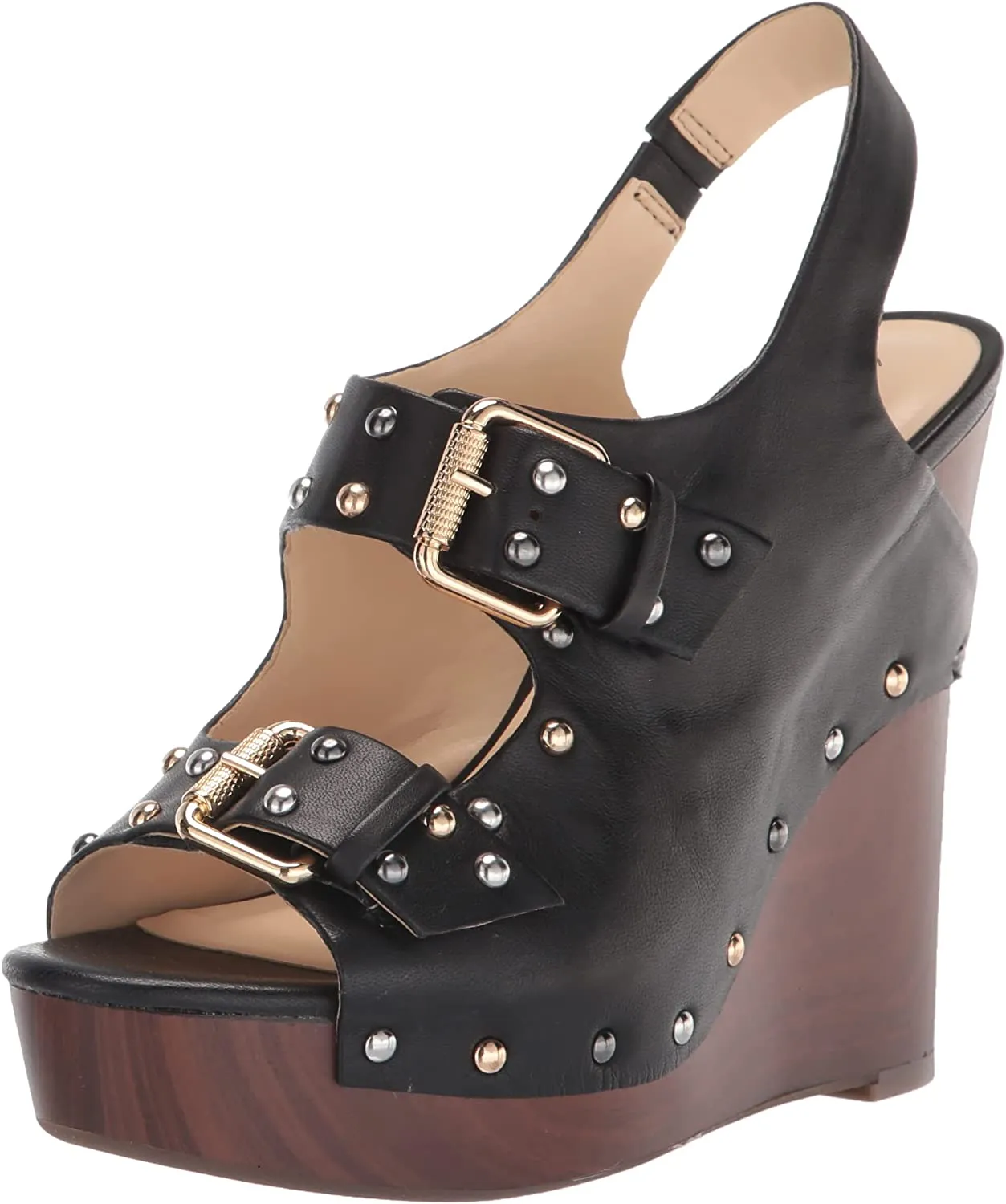 Jessica Simpson Tymina Women's Studded Leather Platform Wedge Sandals