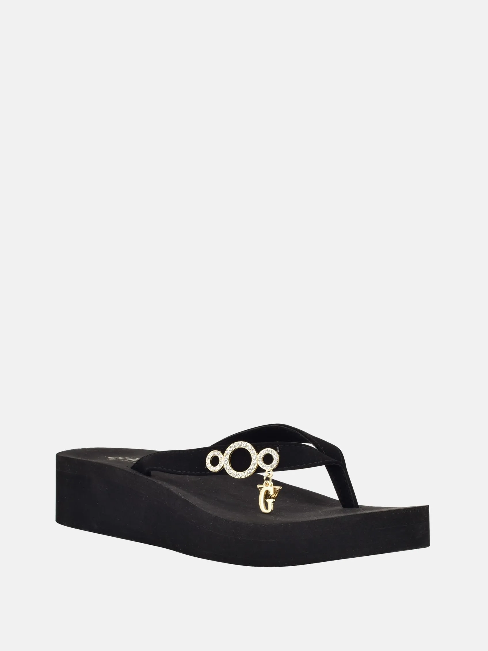 Marts Dangle Charm Platform Wedge Sandals
