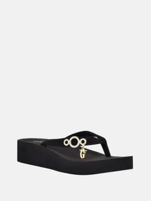 Marts Dangle Charm Platform Wedge Sandals