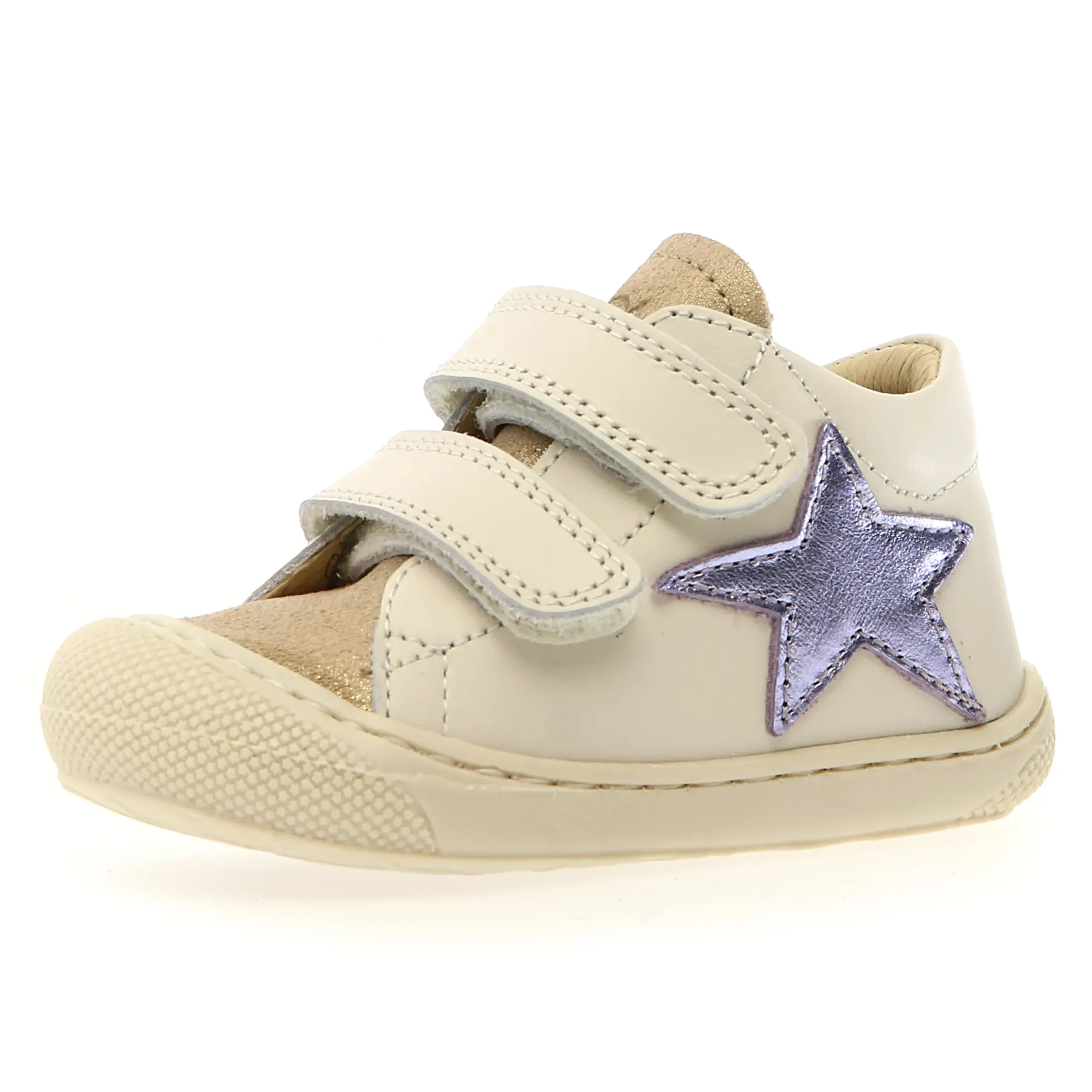 Naturino Girl's Kolde Vl Casual Shoes - Milk / Platinum / Lilac