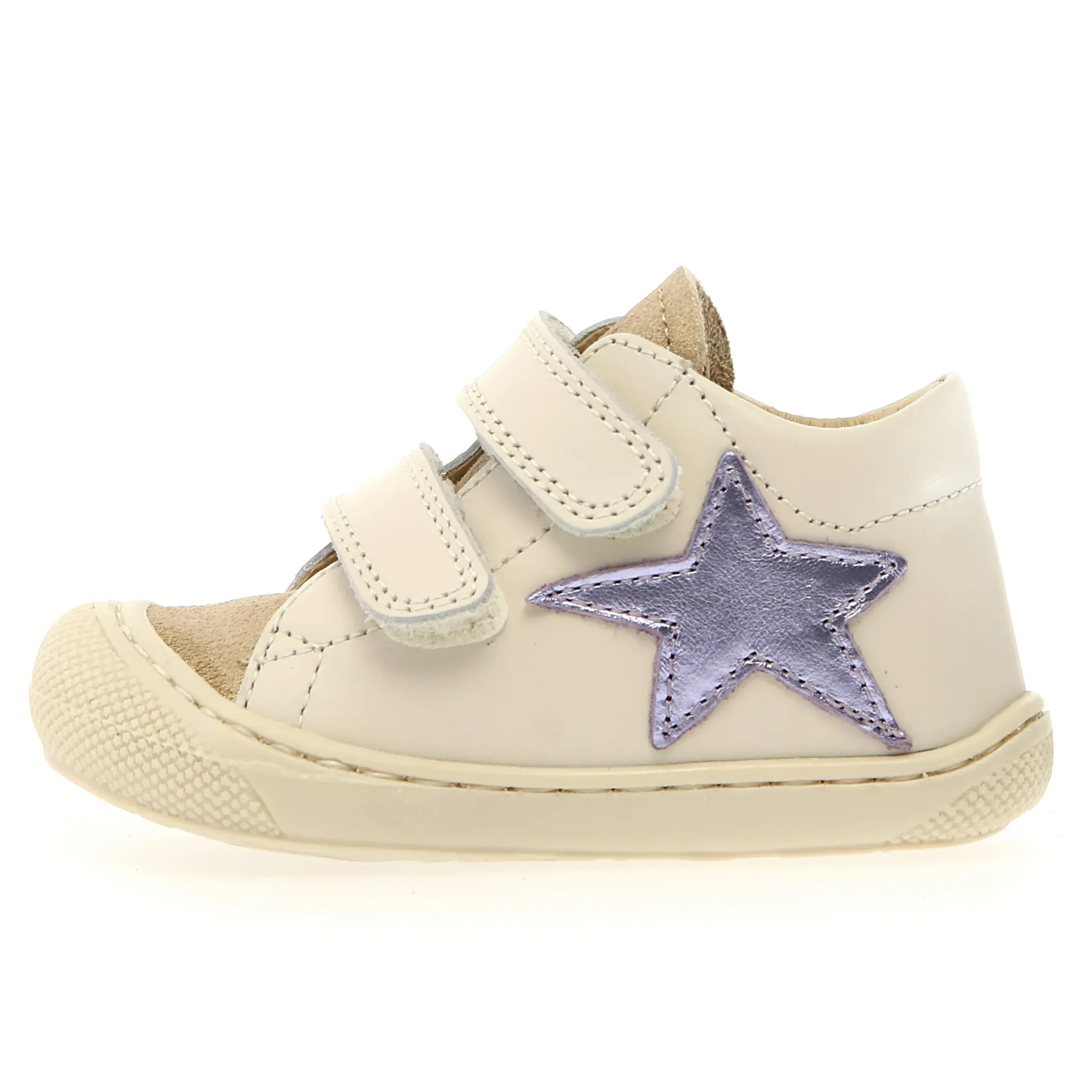 Naturino Girl's Kolde Vl Casual Shoes - Milk / Platinum / Lilac