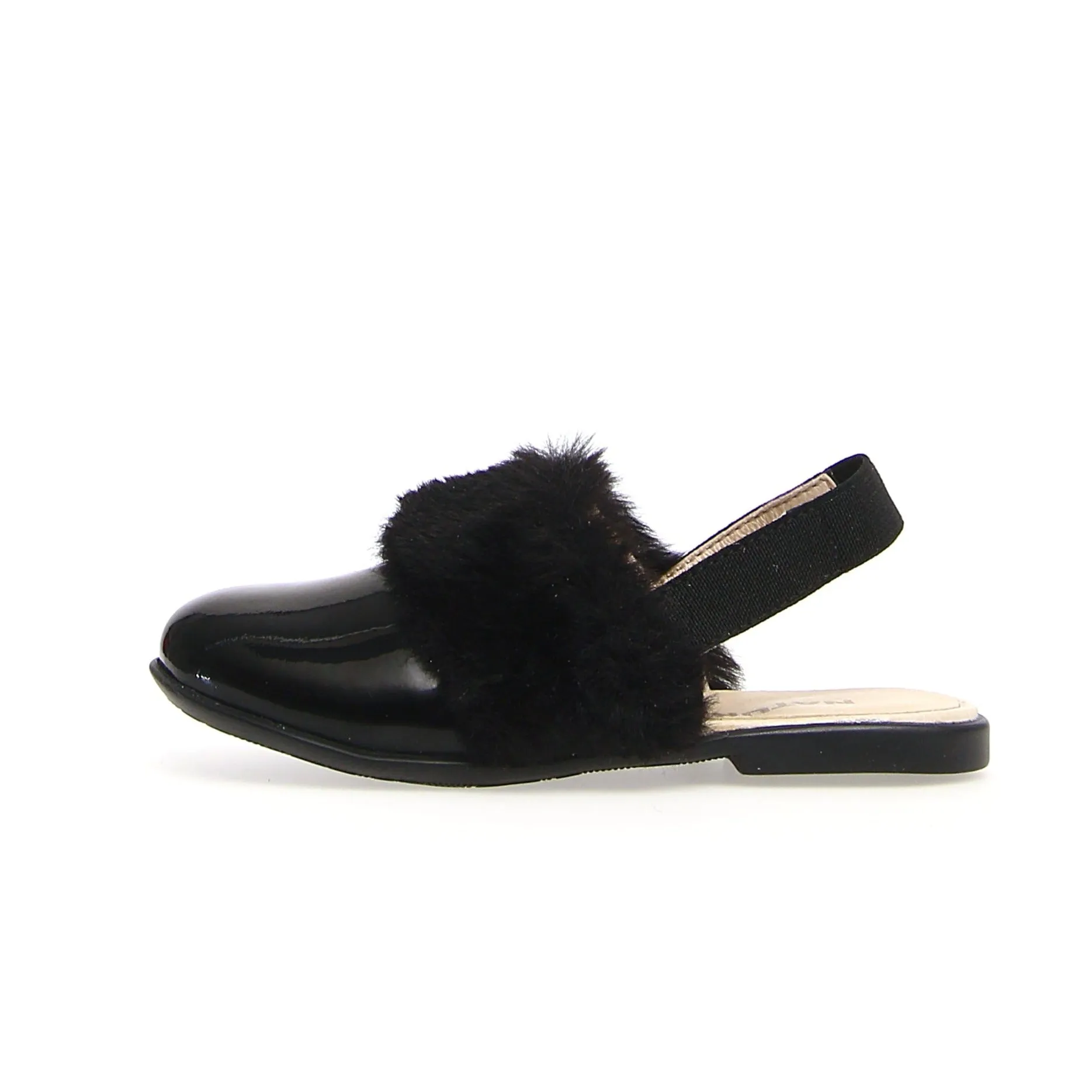 Naturino Girl's Toocuutie Faux Fur Slides - Black