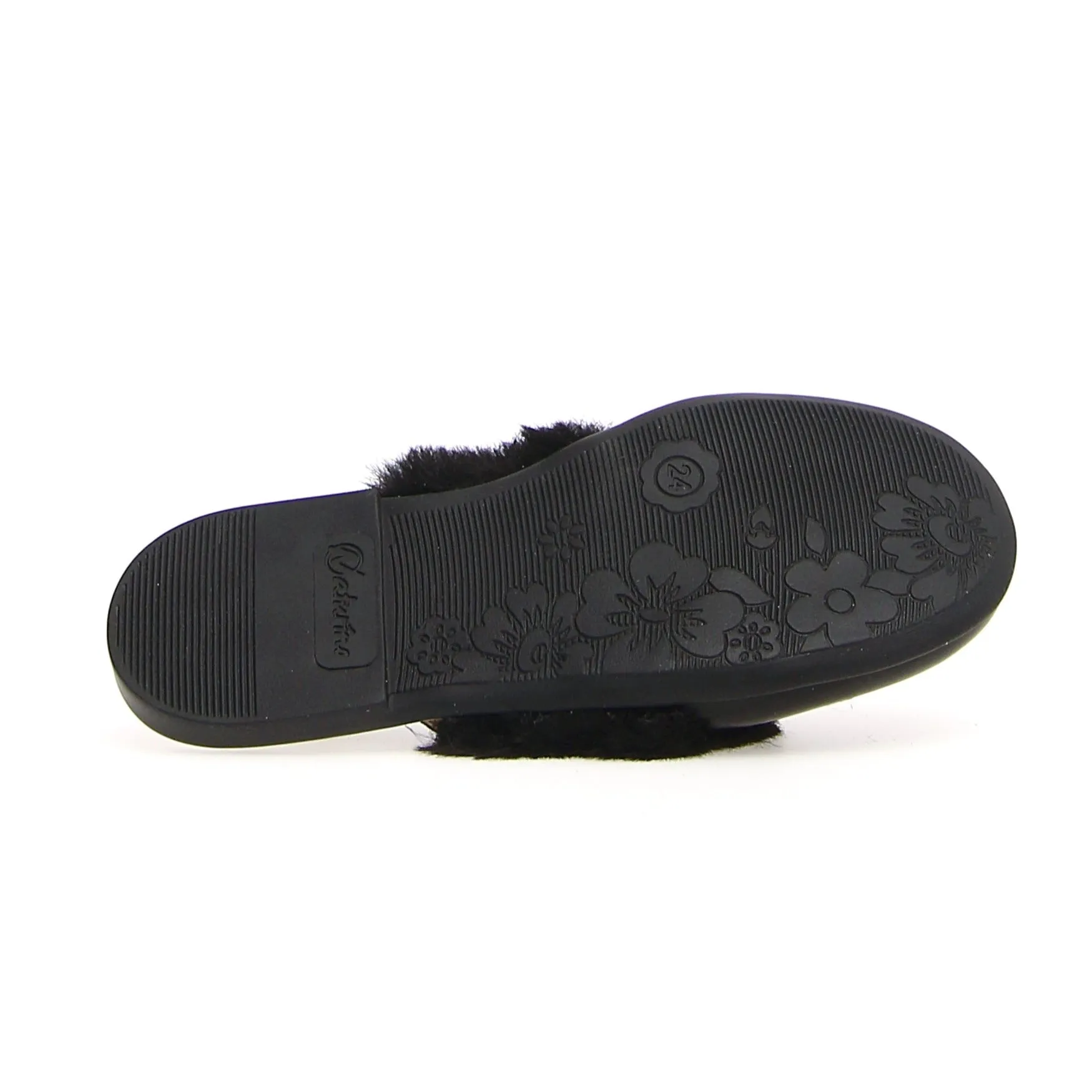 Naturino Girl's Toocuutie Faux Fur Slides - Black