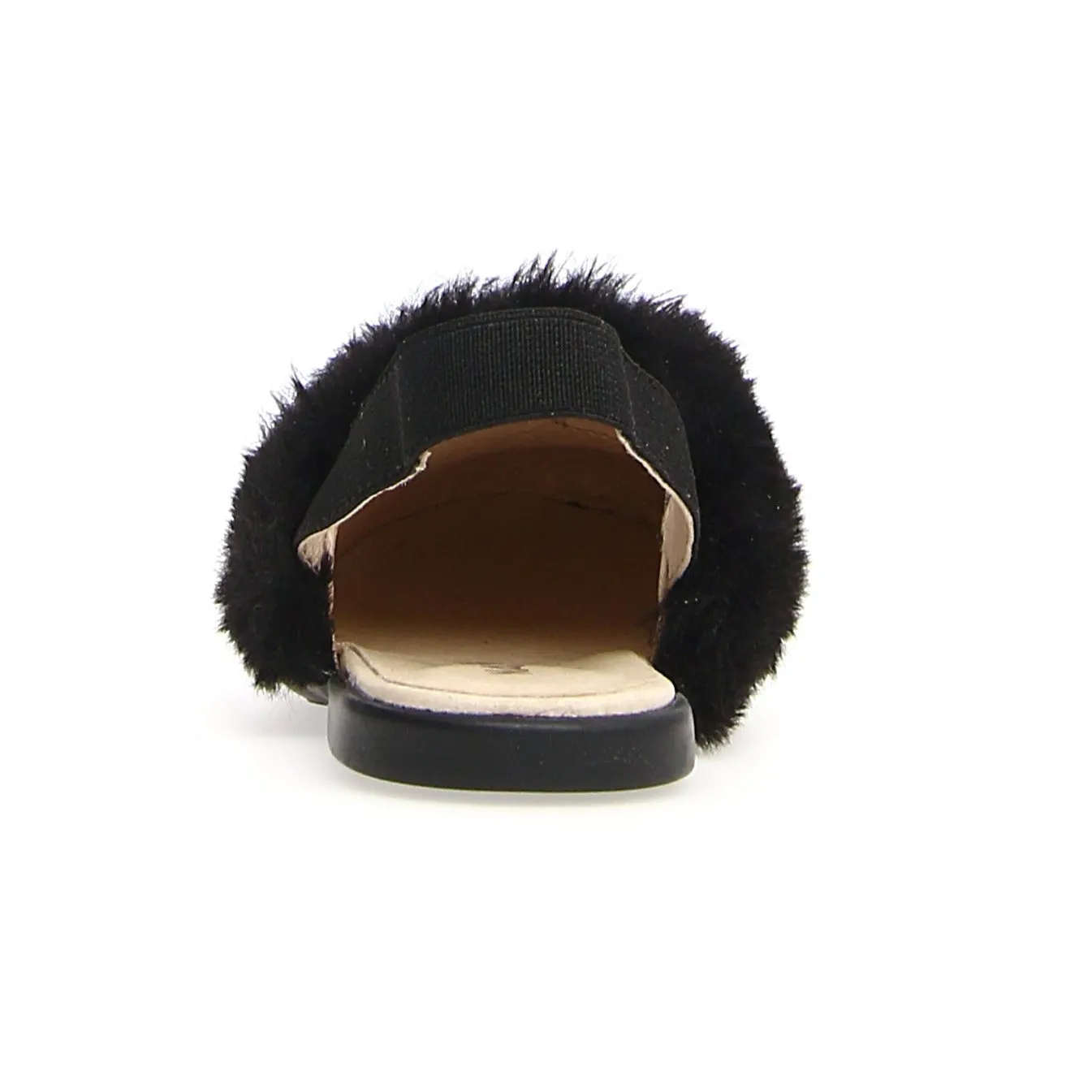 Naturino Girl's Toocuutie Faux Fur Slides - Black