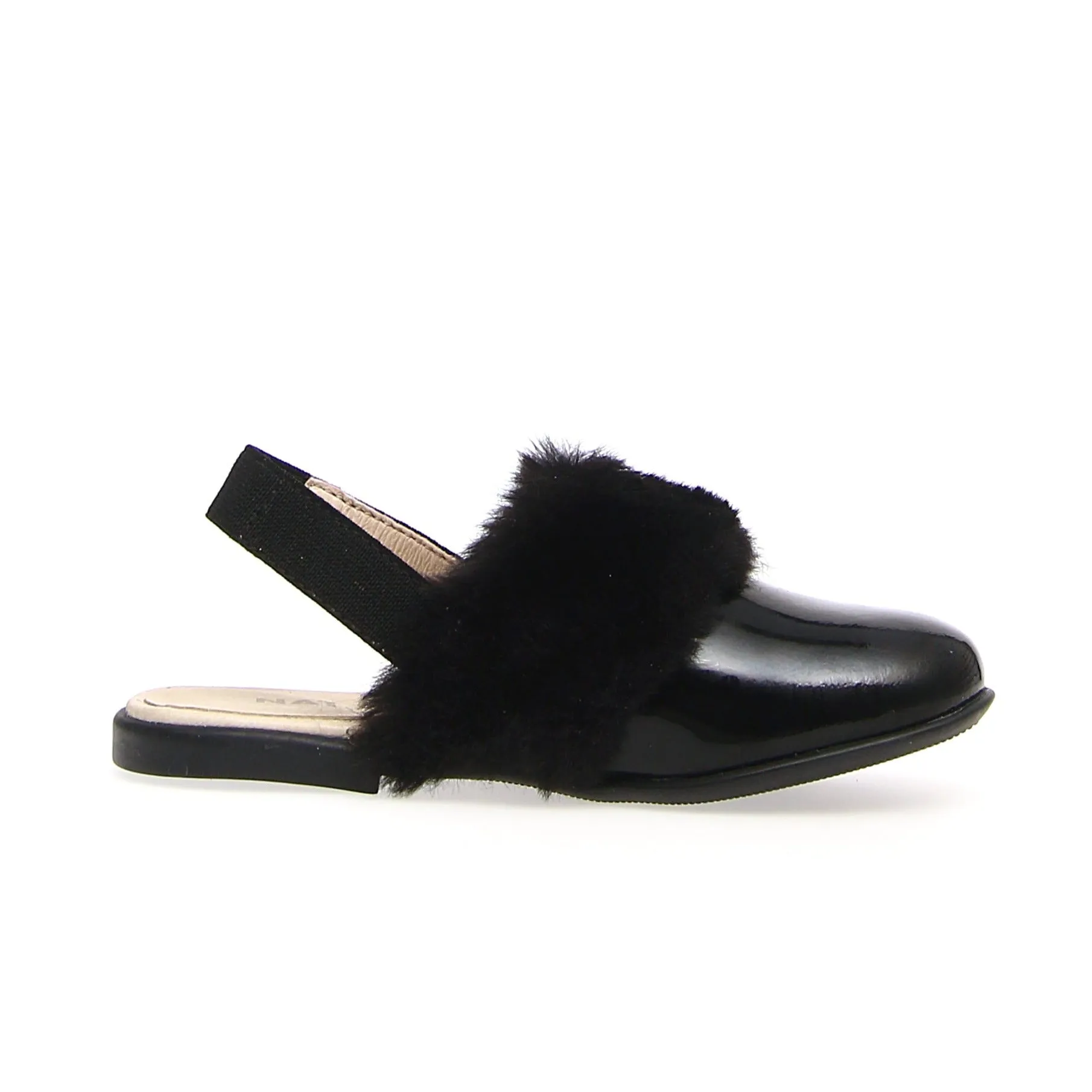Naturino Girl's Toocuutie Faux Fur Slides - Black