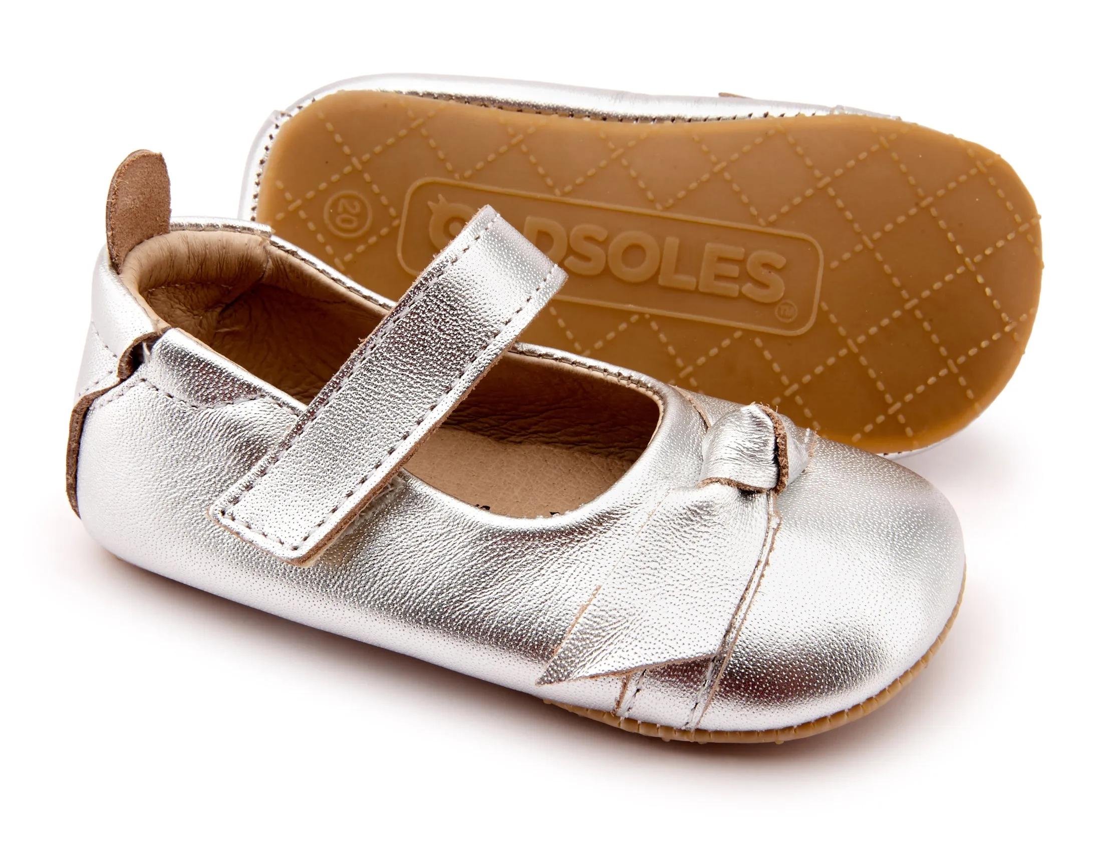 Old Soles Girl's 0046R Bow-Chique Shoes - Silver
