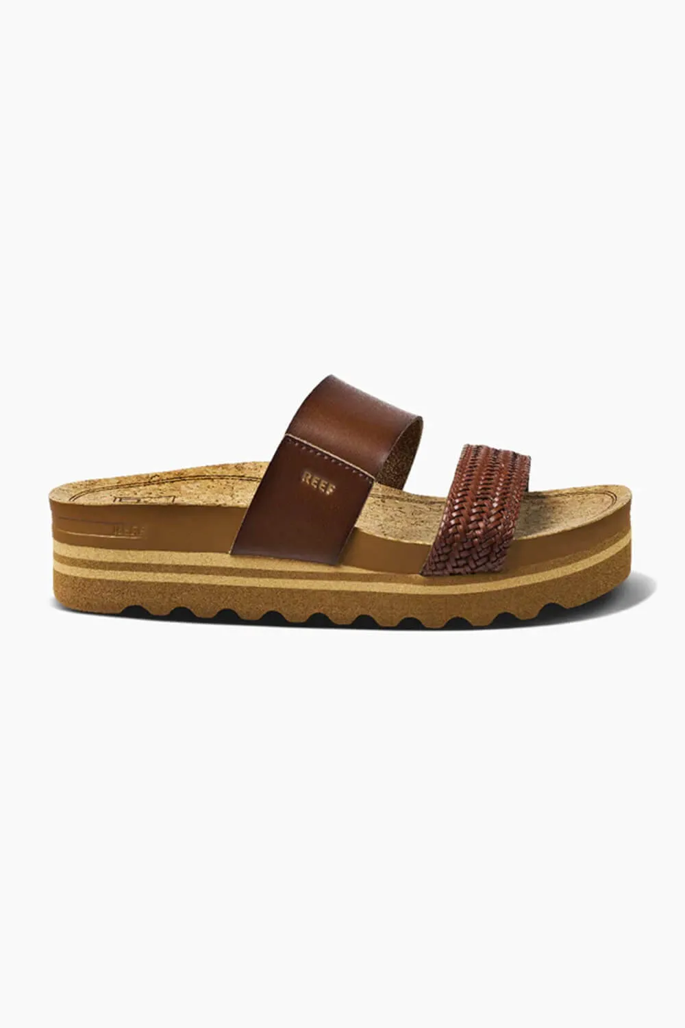 Reef Cushion Vista Hi Twist Sandals for Women in Chocolate Brown | CI8096