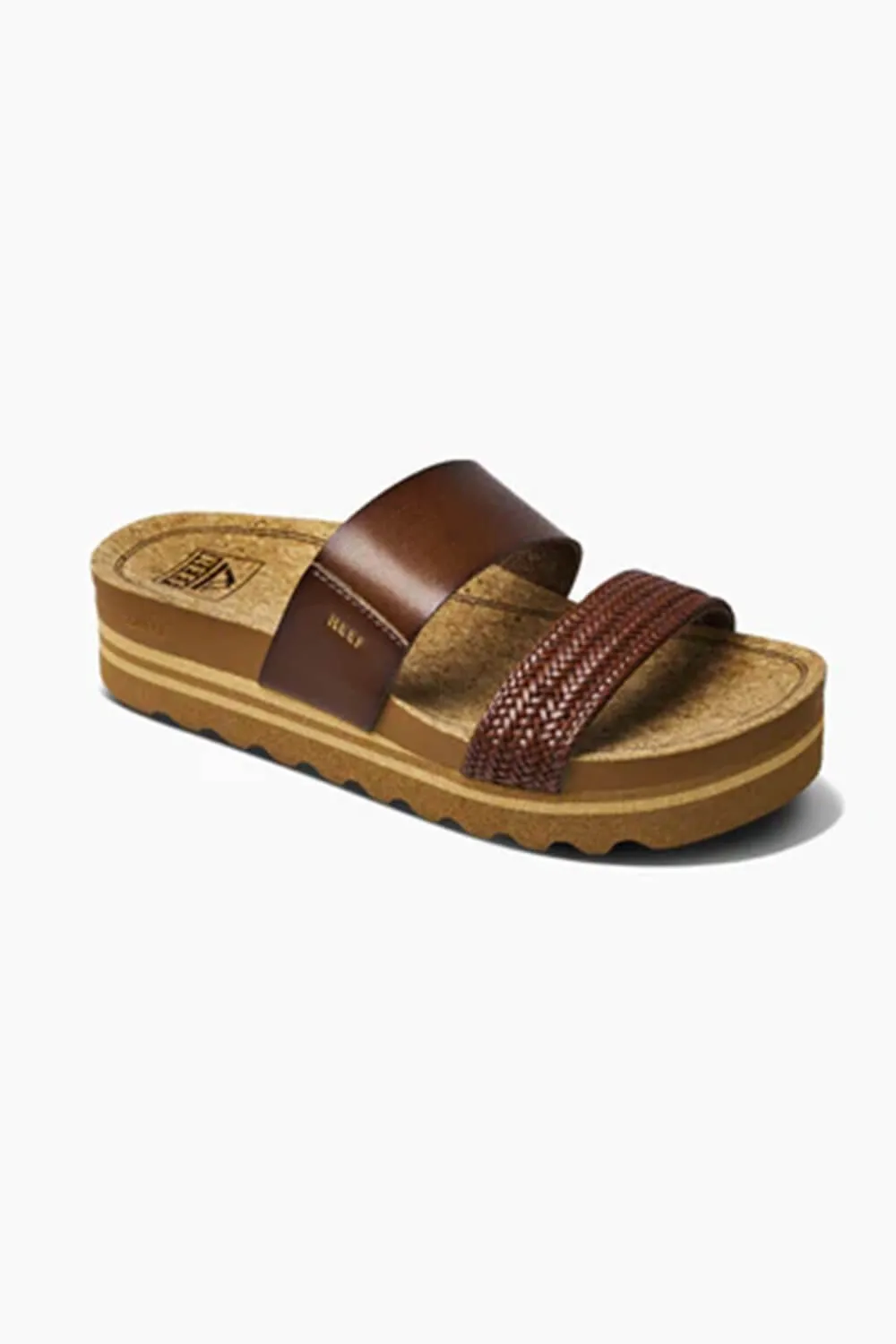 Reef Cushion Vista Hi Twist Sandals for Women in Chocolate Brown | CI8096