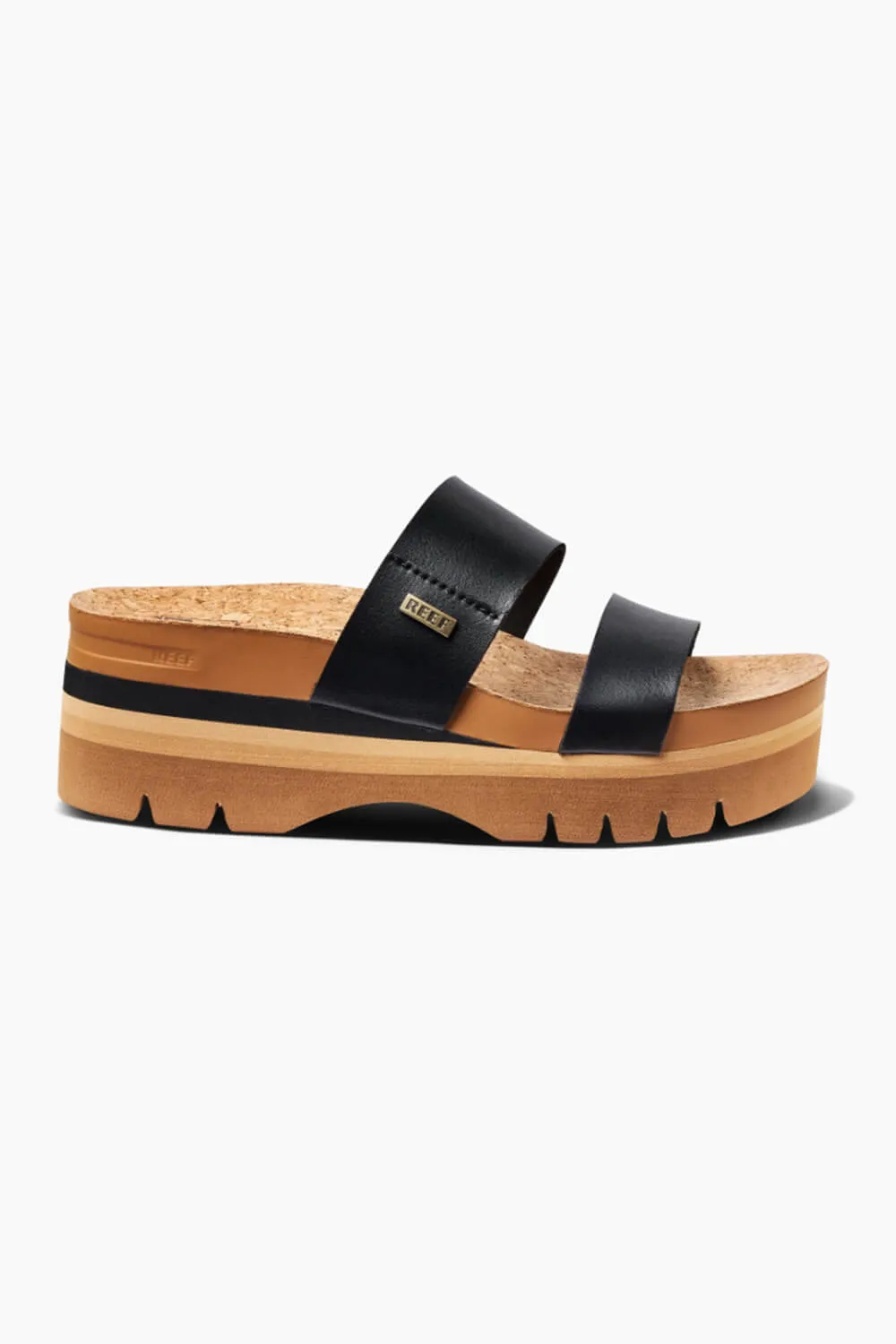 Reef Cushion Vista Higher Sandals for Women in Black | CJ0654