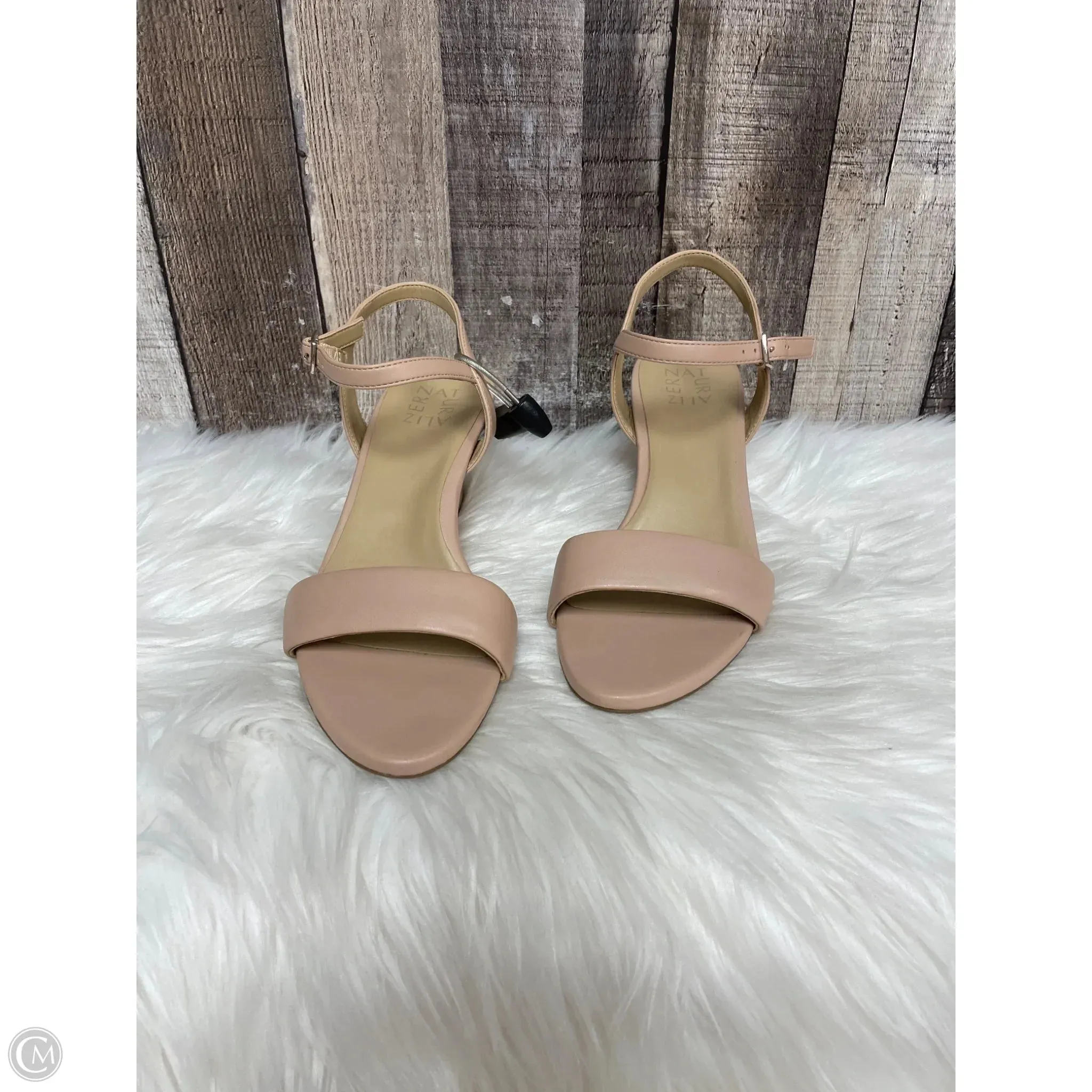 Sandals Heels Wedge By Naturalizer In Beige, Size: 7.5