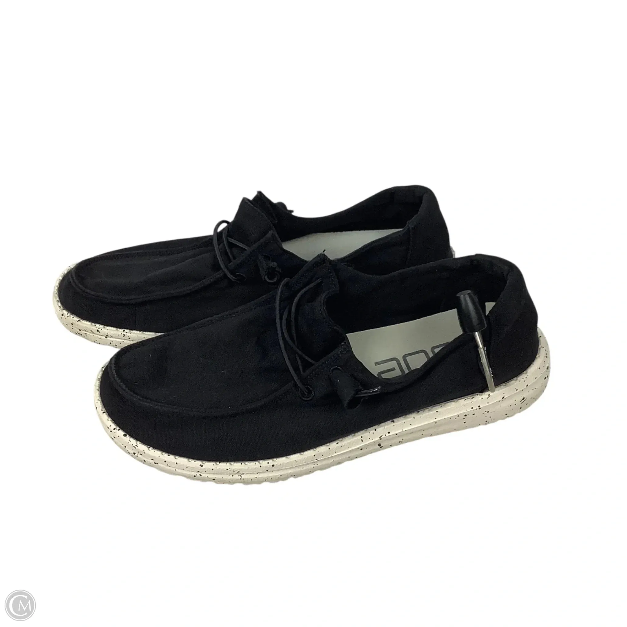 Shoes Flats By Hey Dude In Black, Size: 7.5